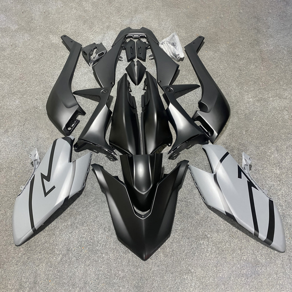 Amotopart 2015–2016 Yamaha TMAX530 schwarz-graues Verkleidungsset