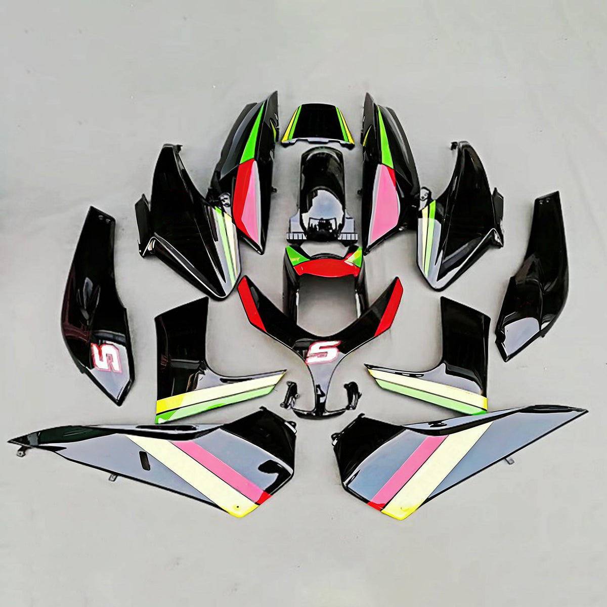 Kit carena nera Amotopart 2019-2021 Yamaha TMAX560