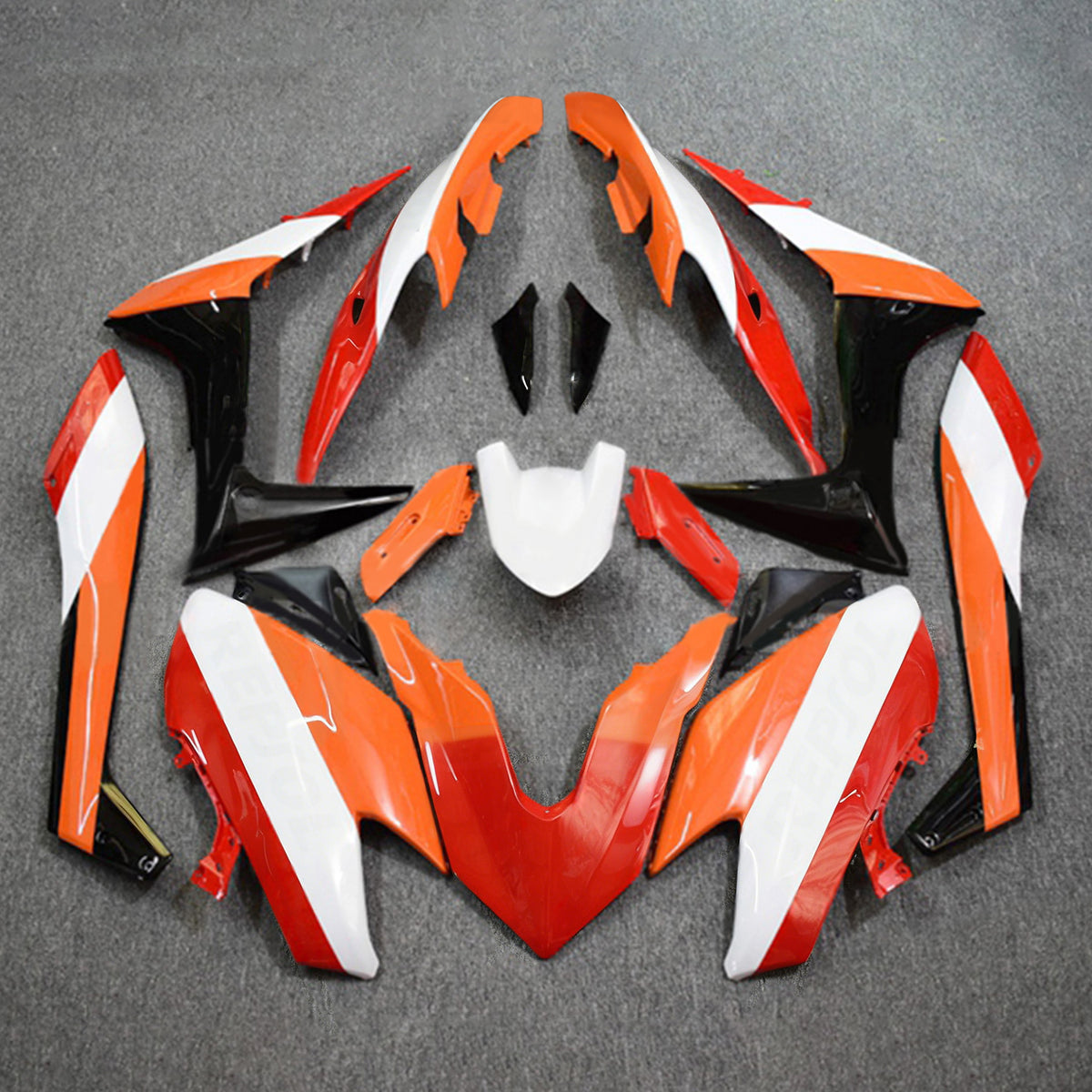Amotopart 2019-2021 Yamaha TMAX560 Kit de carenado rojo gris naranja negro