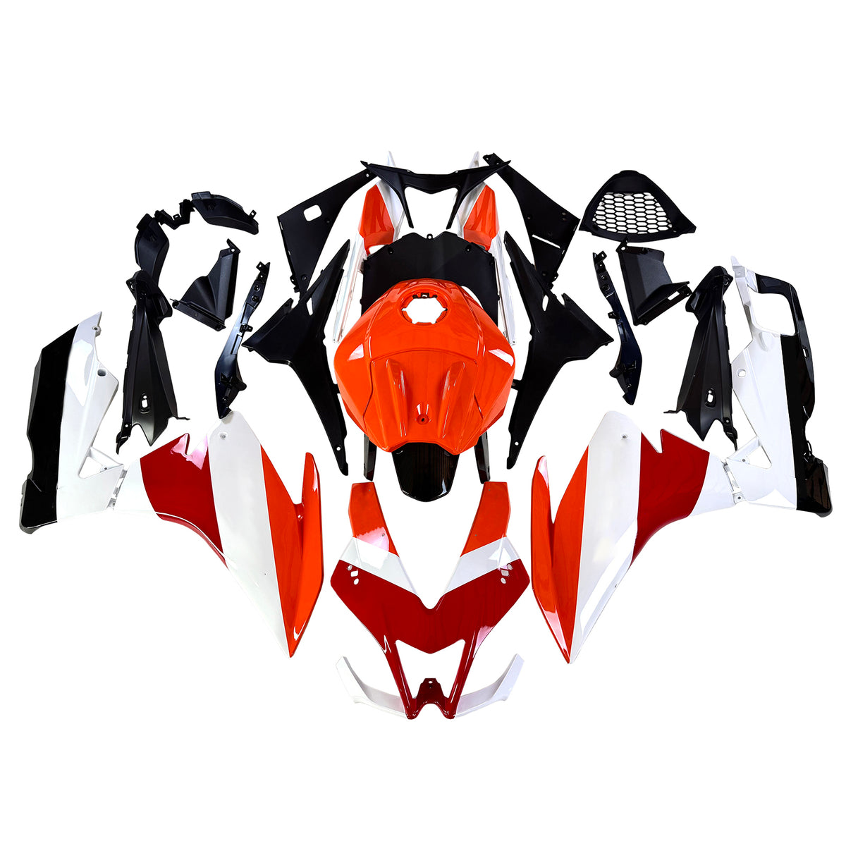 Amotopart 2012-2016 Aprilia RS4 125 50 Red White Fairing Kit