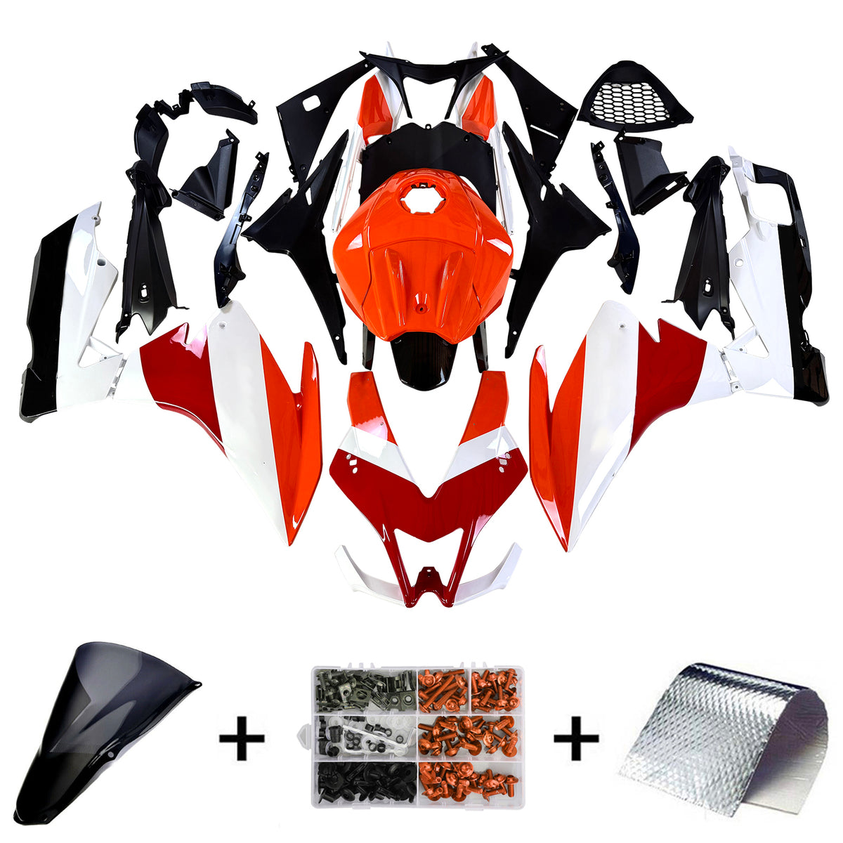 Amotopart 2012-2016 Aprilia RS4 125 50 Kit de carénage rouge blanc