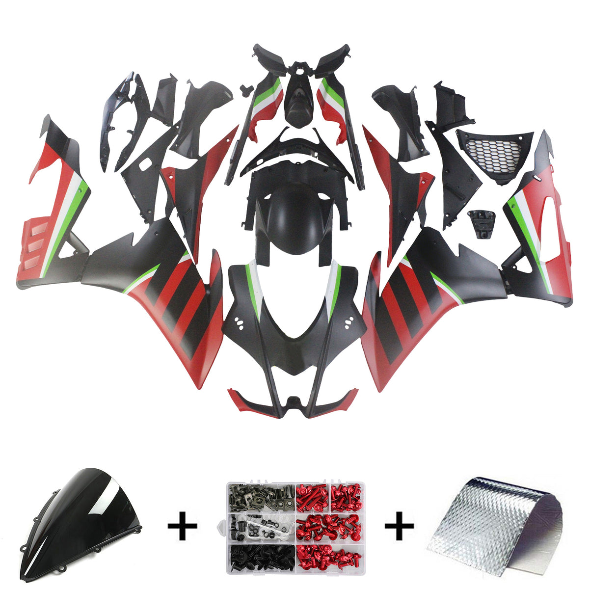 Amotopart 2016-2020 Aprilia RSV4 1000 Red Black Fairing Kit