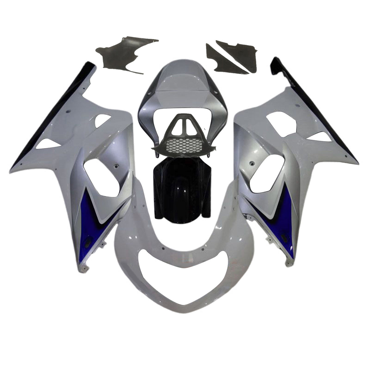 Amotopart 2000-2002 Suzuki GSX-R1000 K1 K2 Černá Šedá Modrá Bílá Sada kapotáže