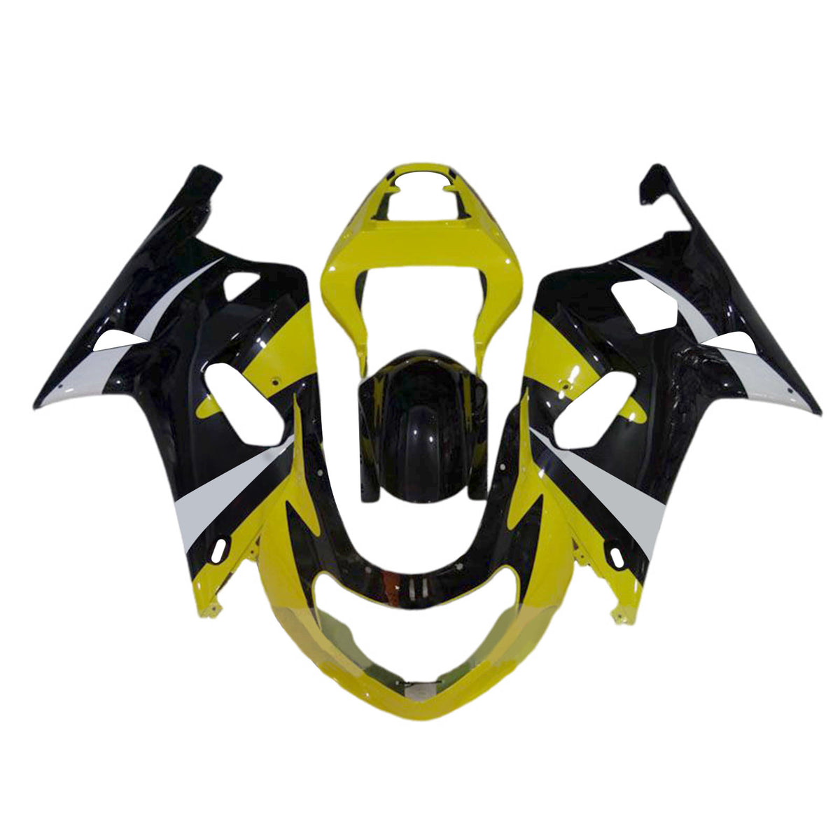 Amotopart 2000-2002 Suzuki GSX-R1000 K1 K2 Yellow Black White Fairing Kit