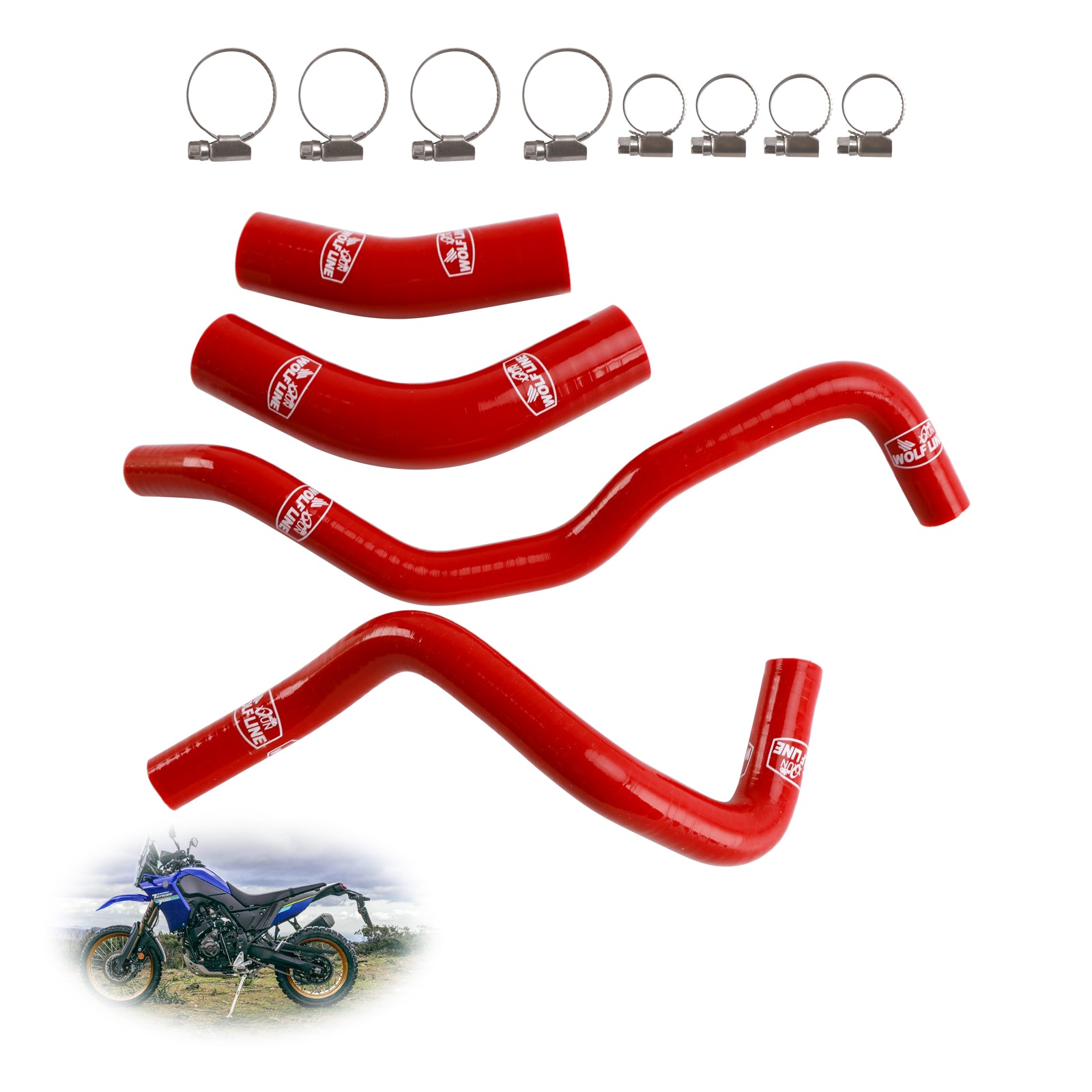 2019-2024 Yamaha Tenere 700 Silikonowy Zestaw węża chłodzącego chłodzicie