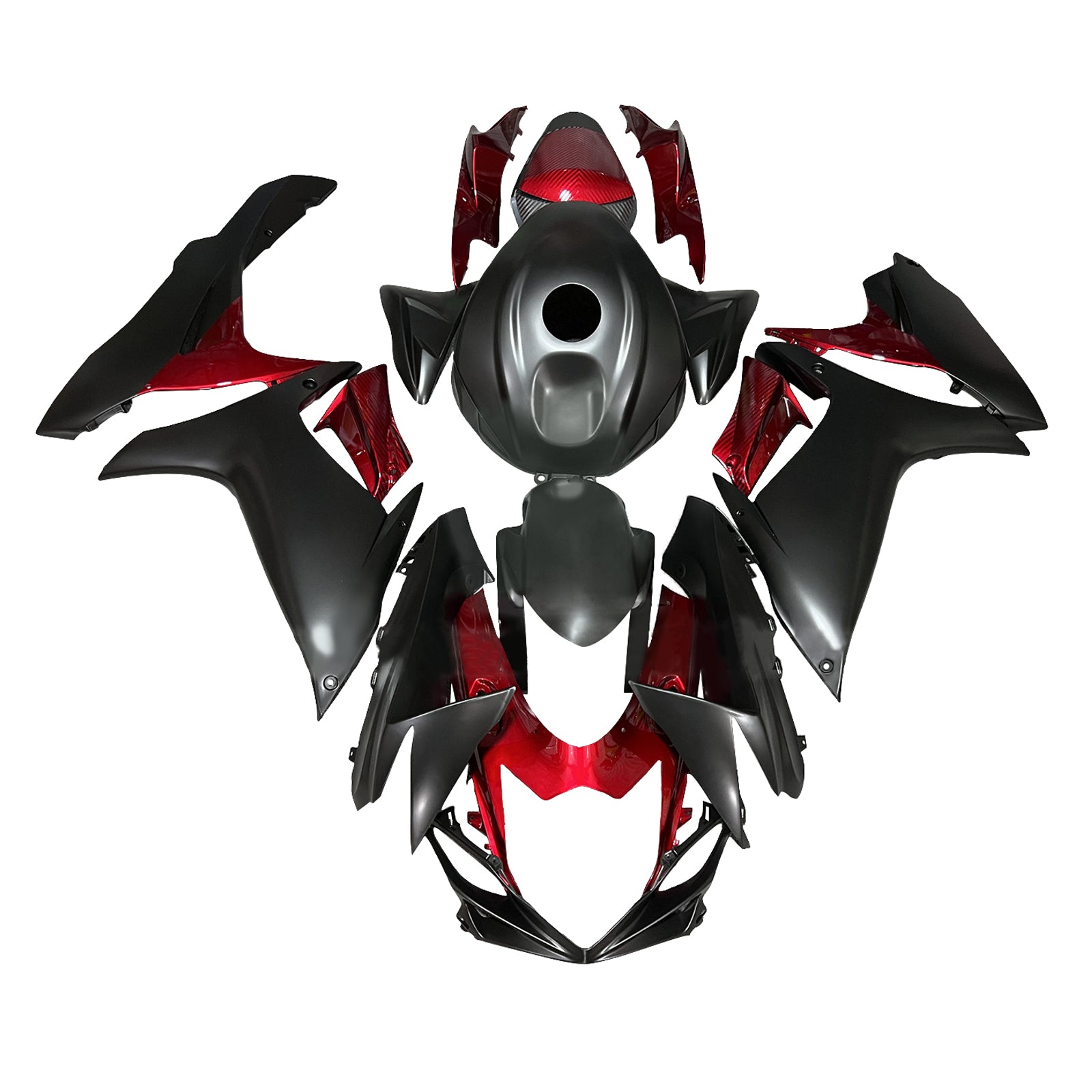 Amotopart 2011-2025 Suzuki GSXR 600/750 Black Red Fairing Kit