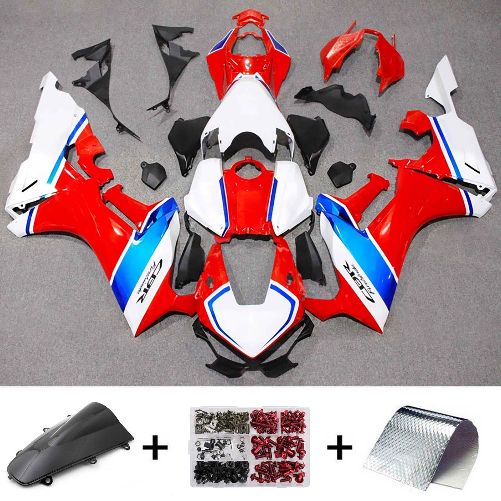 Amotopart 2017-2026 Honda CBR1000RR White/Red/Blue Fairing Kit