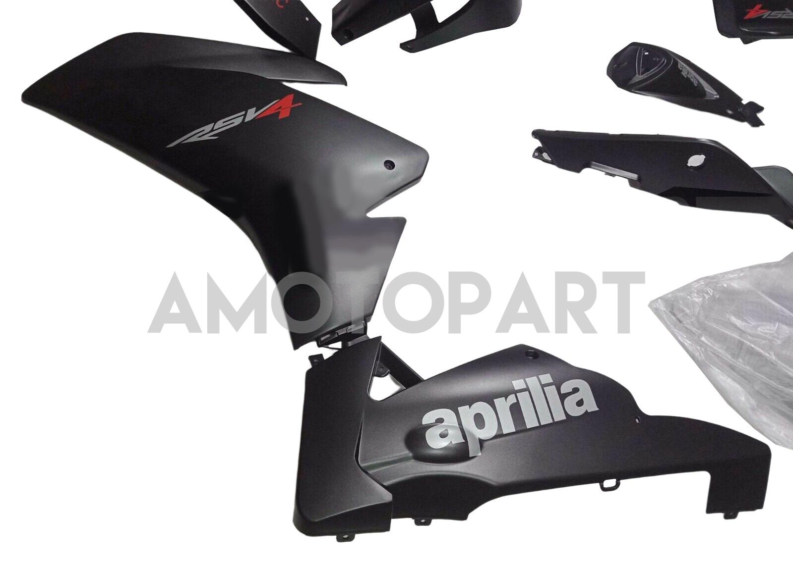 Amotopart Aprilia 2009-2015 RSV4 1000 Matte Black Fairing Kit