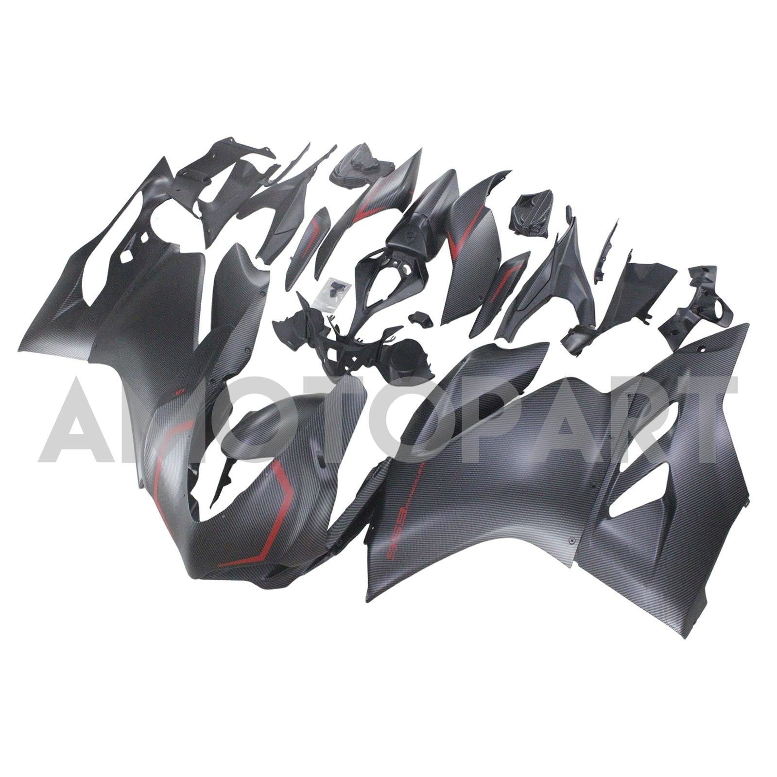 Amotopart 2015-2020 Ducati 959 Carbon Fiber Parttern Red Fairing Kit
