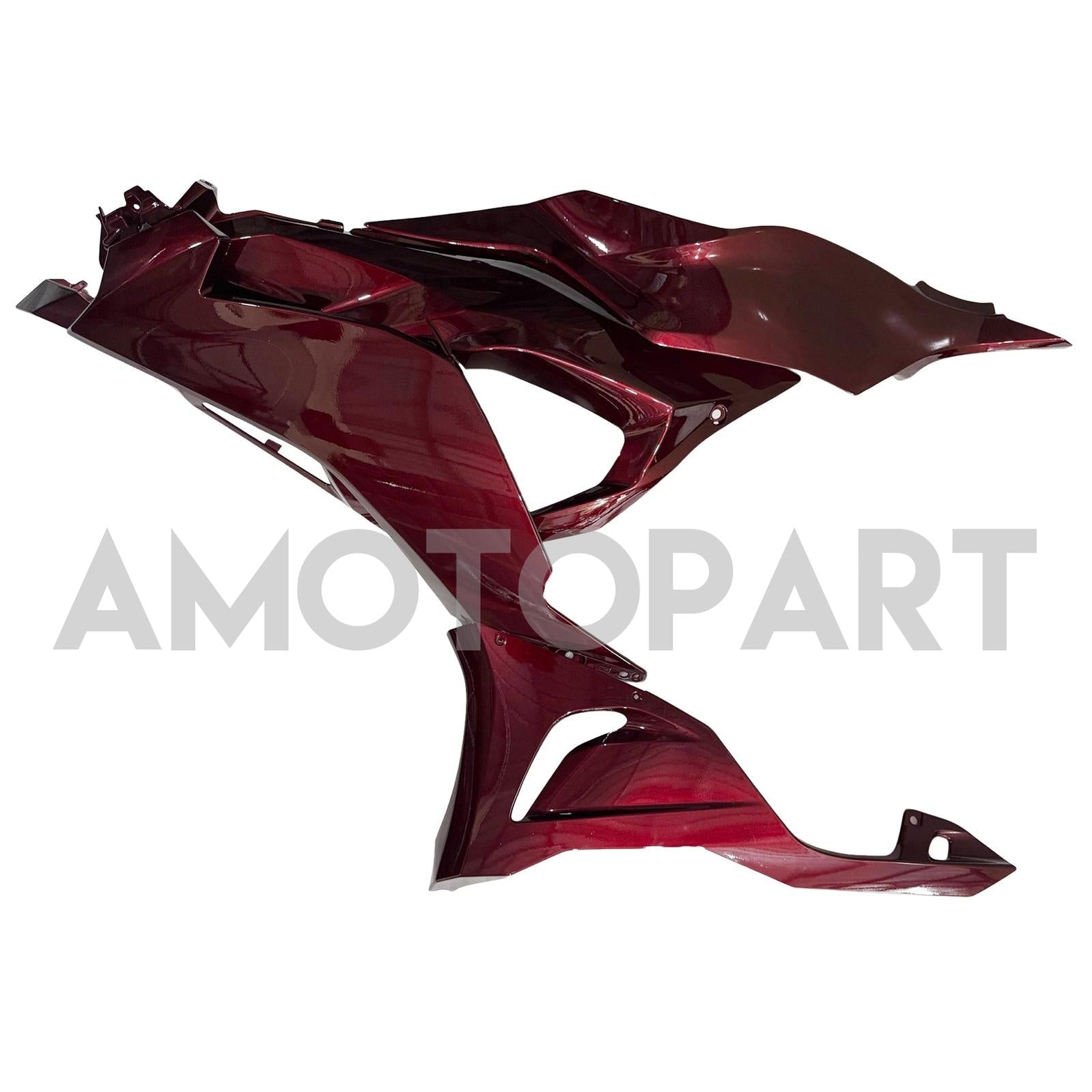 Amotopart 2024-2025 Kawasaki ZX-6R Glossy Red Black Fairing Kit