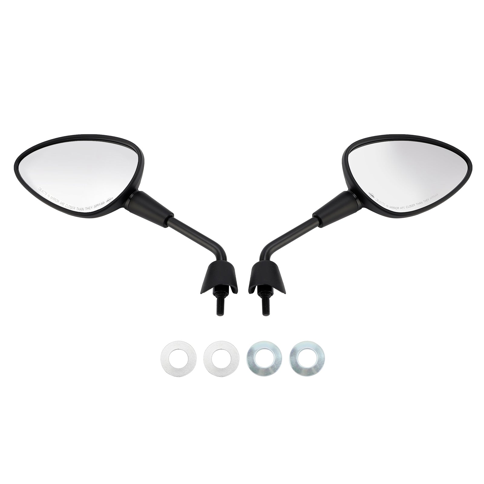 Vespa Sprint 50-150 Primavera 50-125 Gts 125 300 Pair Shorty Mirrors Black