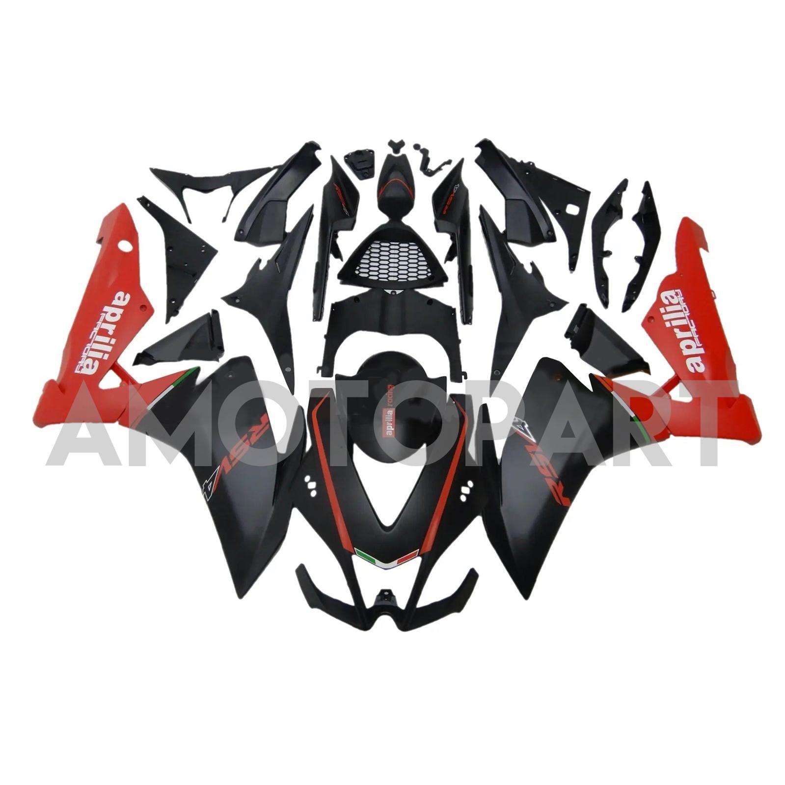 Amotopart 2009-2015 RSV4 1000 Aprilia Red&Black Style2 Fairing Kit