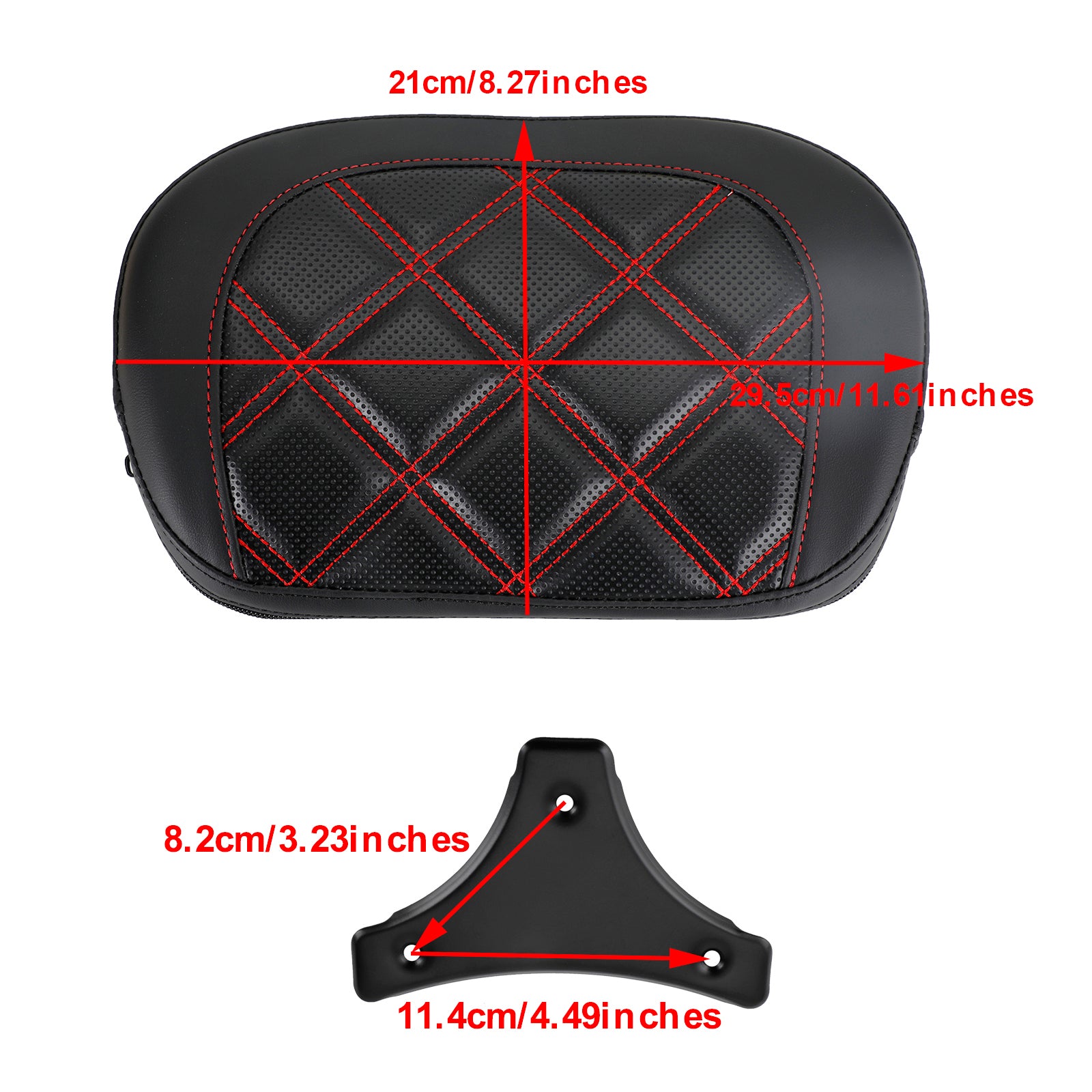 Driver Rider Sissy Bar Seat Backrest Pad for CVO Street Glide FLHXSE 2015-2021