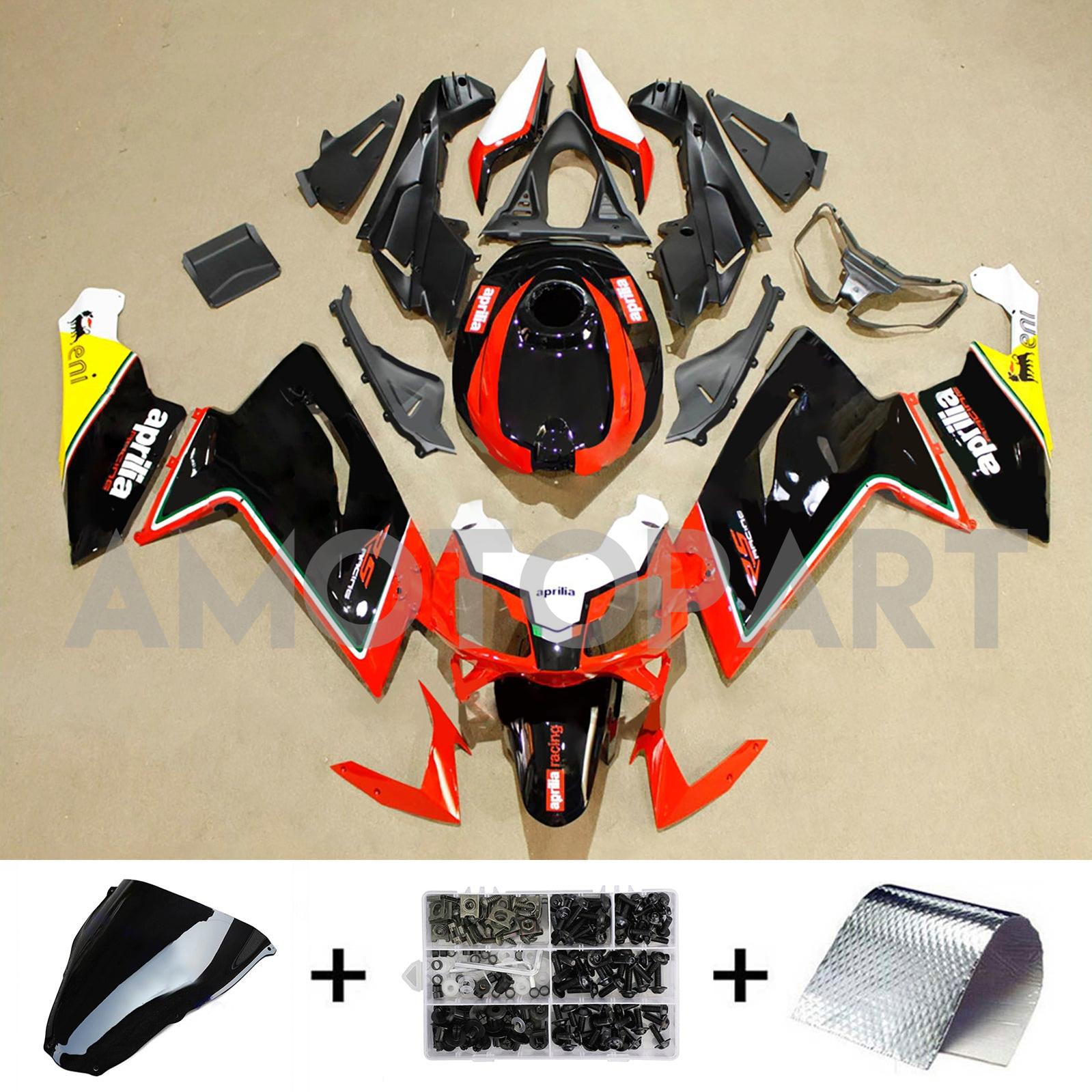 Amotopart 2006-2011 Aprilia RS125 White Red Black Yellow Fairing Kit