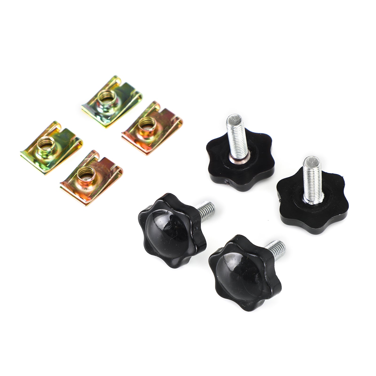 4X 96-19 Harley Glide King Touring Saddlebag Lever Lock Bolts Nuts Set Silver