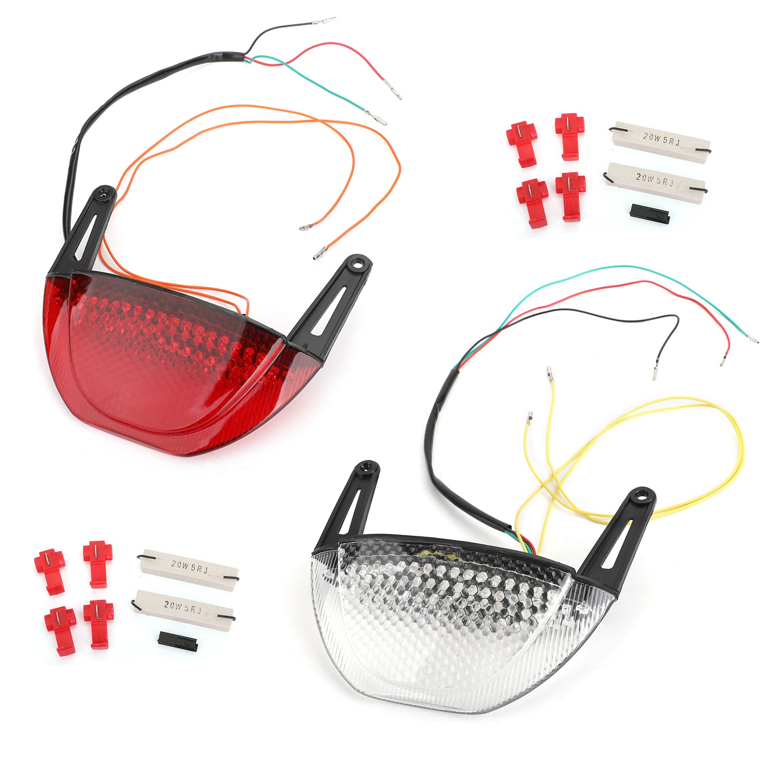 07-12 Honda CBR 600RR Motorcycle Rear Brake Turn Signals Taillight Red