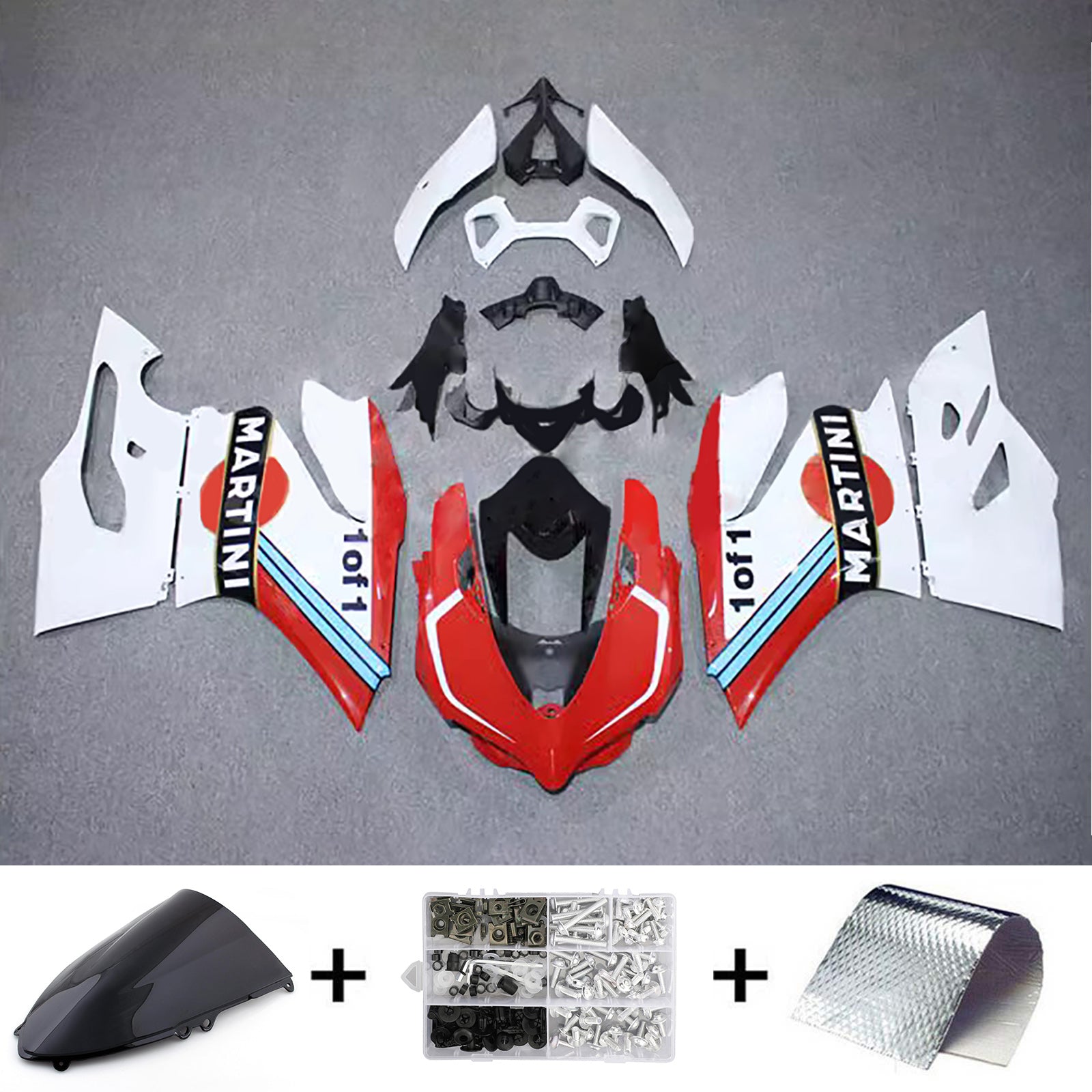 AMOTOTT 2012-2015 DUCATI 899 RED BRANCO COM KIT DE FAILIZAÇÃO DO DECALS