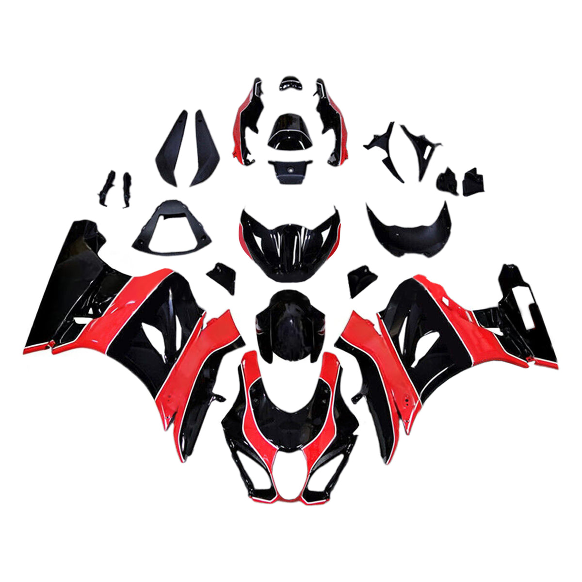 Amotopart 2017-2026 Suzuki GSX-R1000 K17 Sort Hvid Rød Fairing Kit