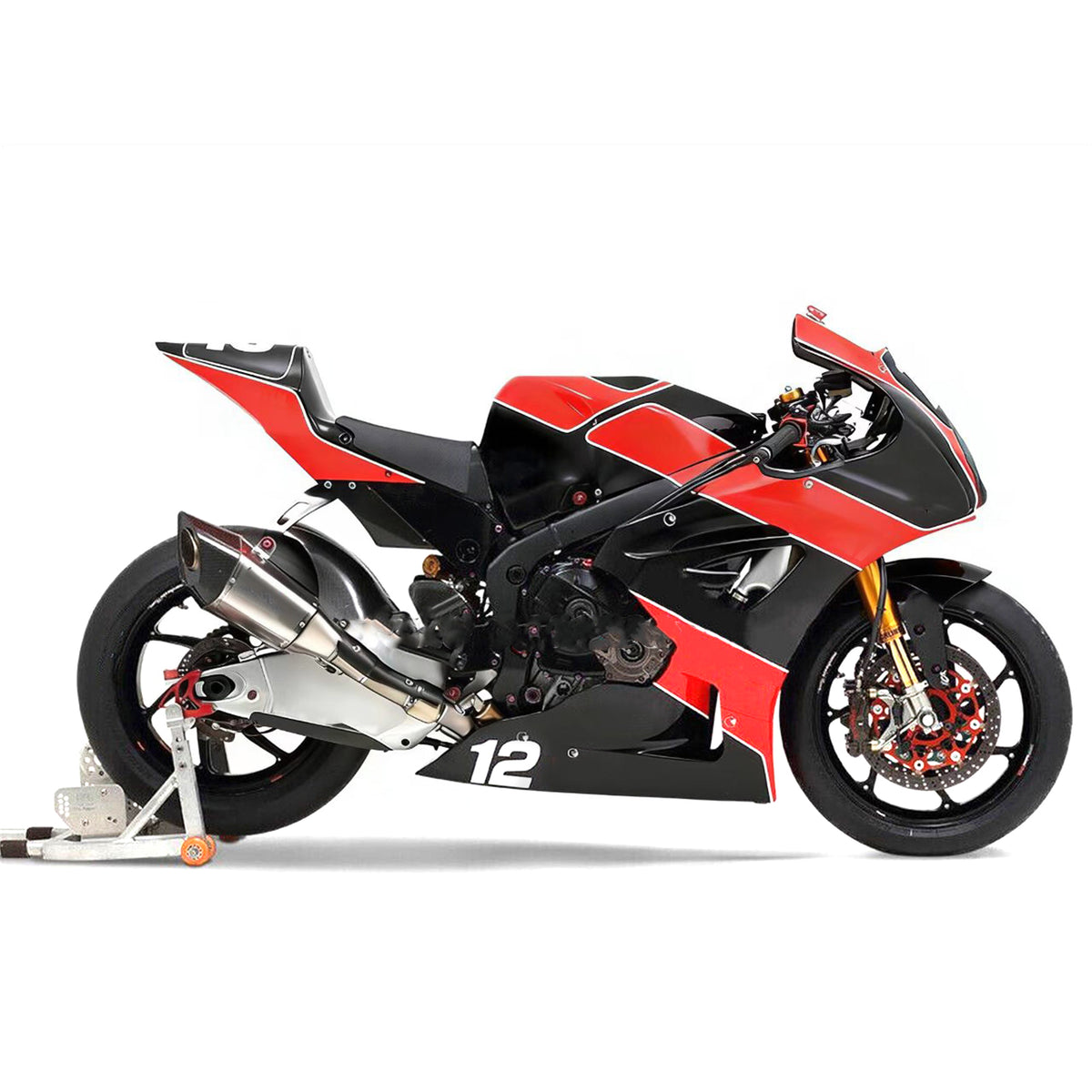 Amotopart 2017-2026 Suzuki GSX-R1000 K17 Sort Hvid Rød Fairing Kit
