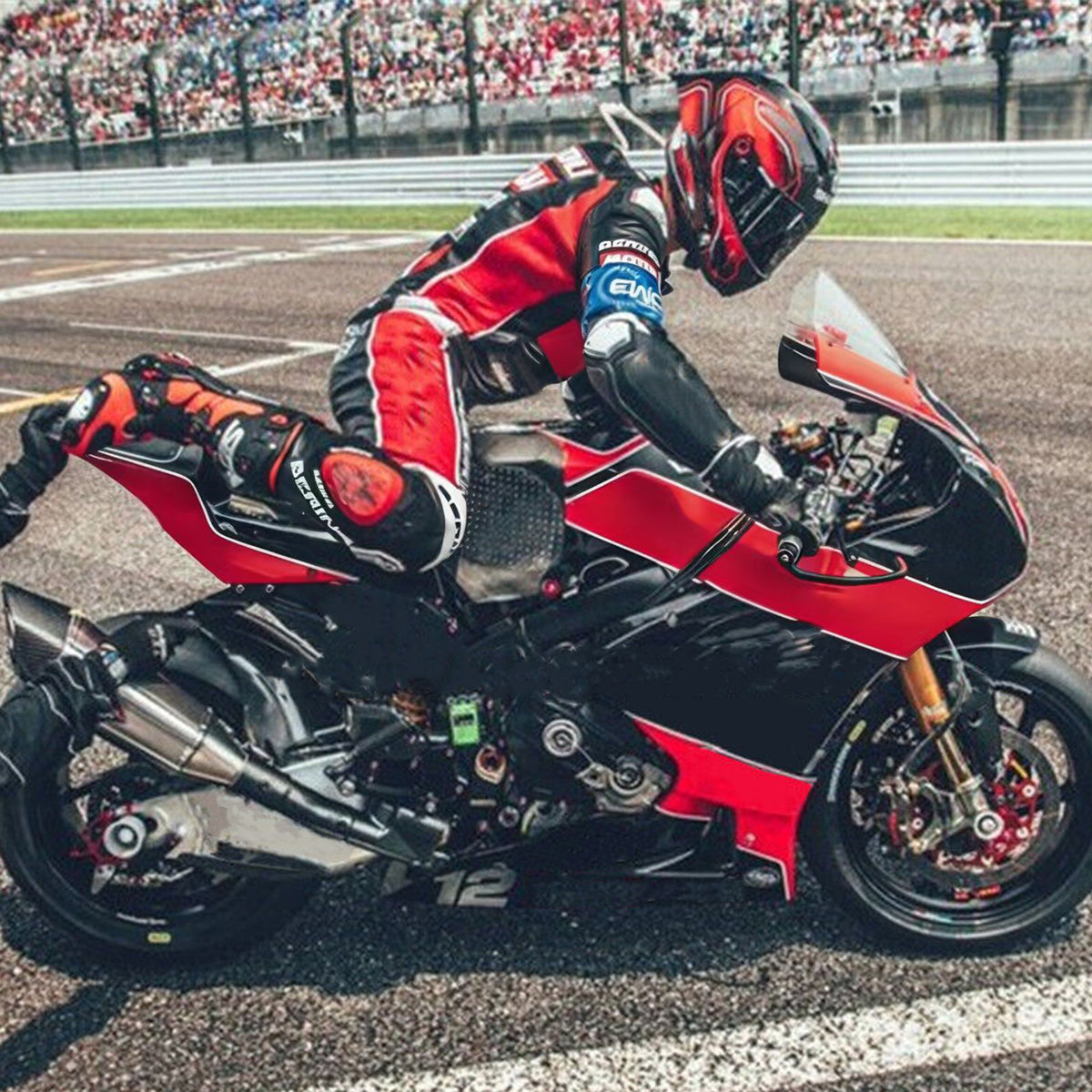 Amotopart 2017-2026 Suzuki GSX-R1000 K17 Sort Hvid Rød Fairing Kit