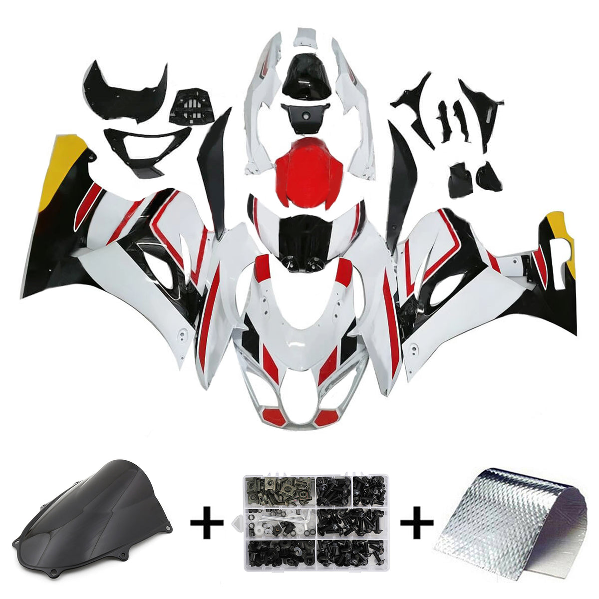 Amotopart 2017-2026 Suzuki GSX-R1000 K17 Black Red White Fairing Kit