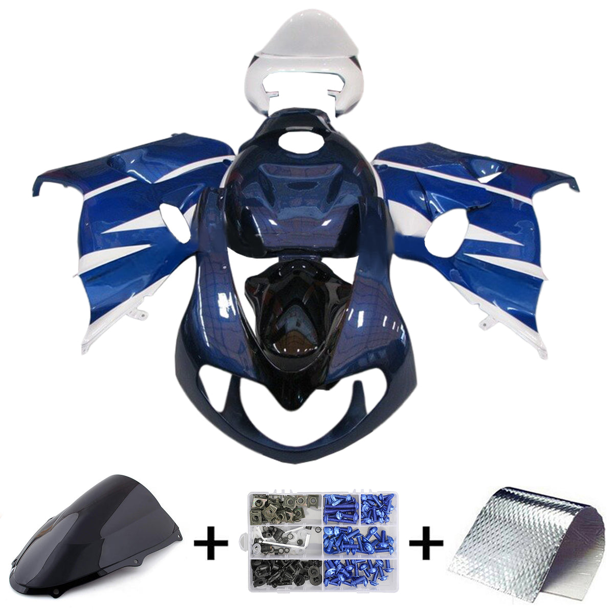 Amotopart 1998-2003 Suzuki TL1000R zwart blauw witte kuipset