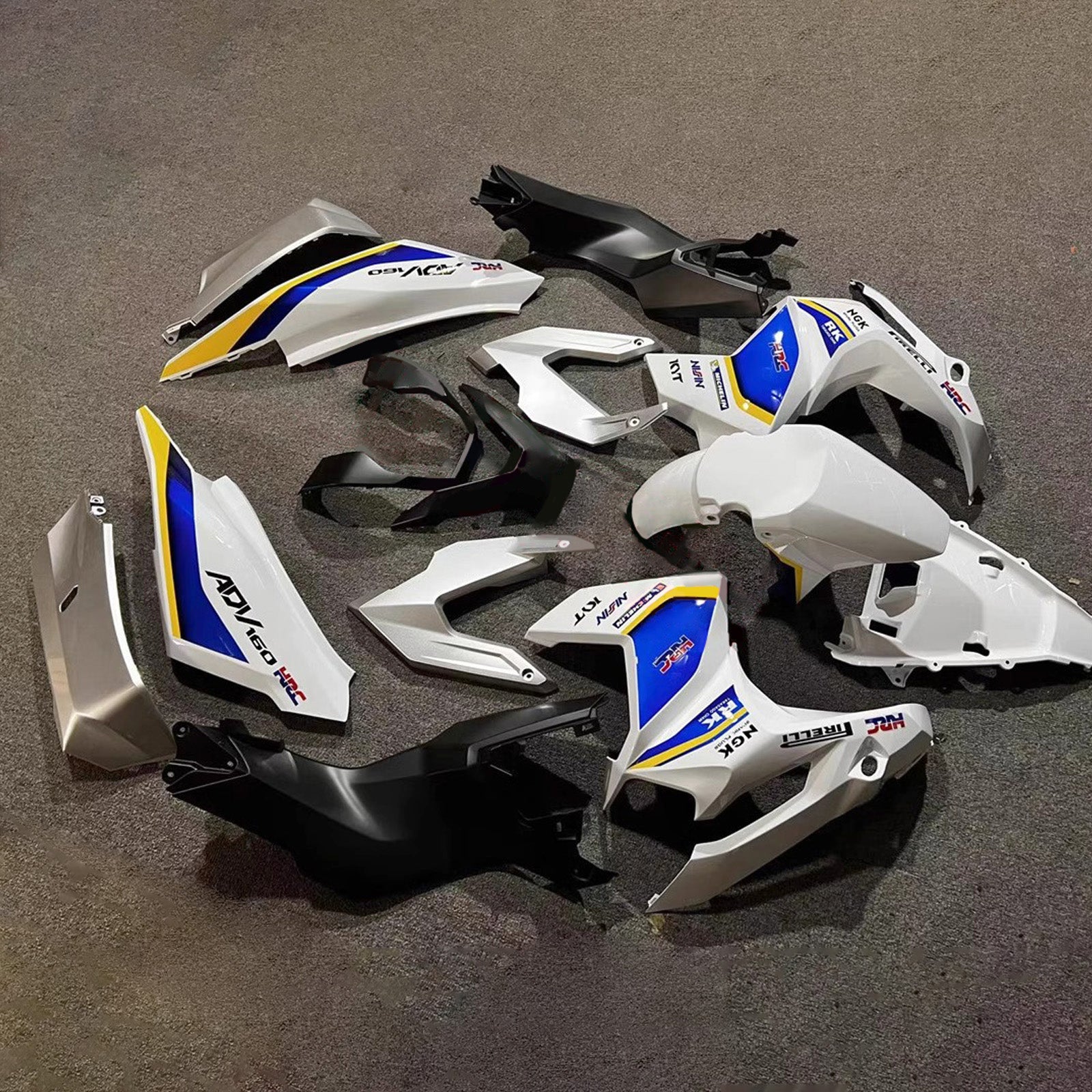 Amotopart 2022-2024 Honda Adv160 Adv 160 Blue & Yellow Fairing Kit