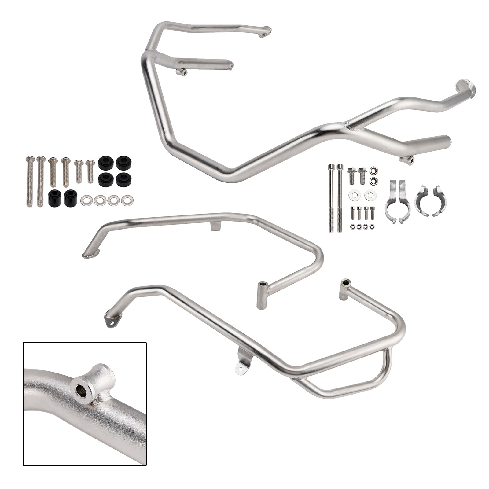 Honda X-Adv 750 2025+ Upper + Lower Engine Guard Frame Crash Bar Kit Silver