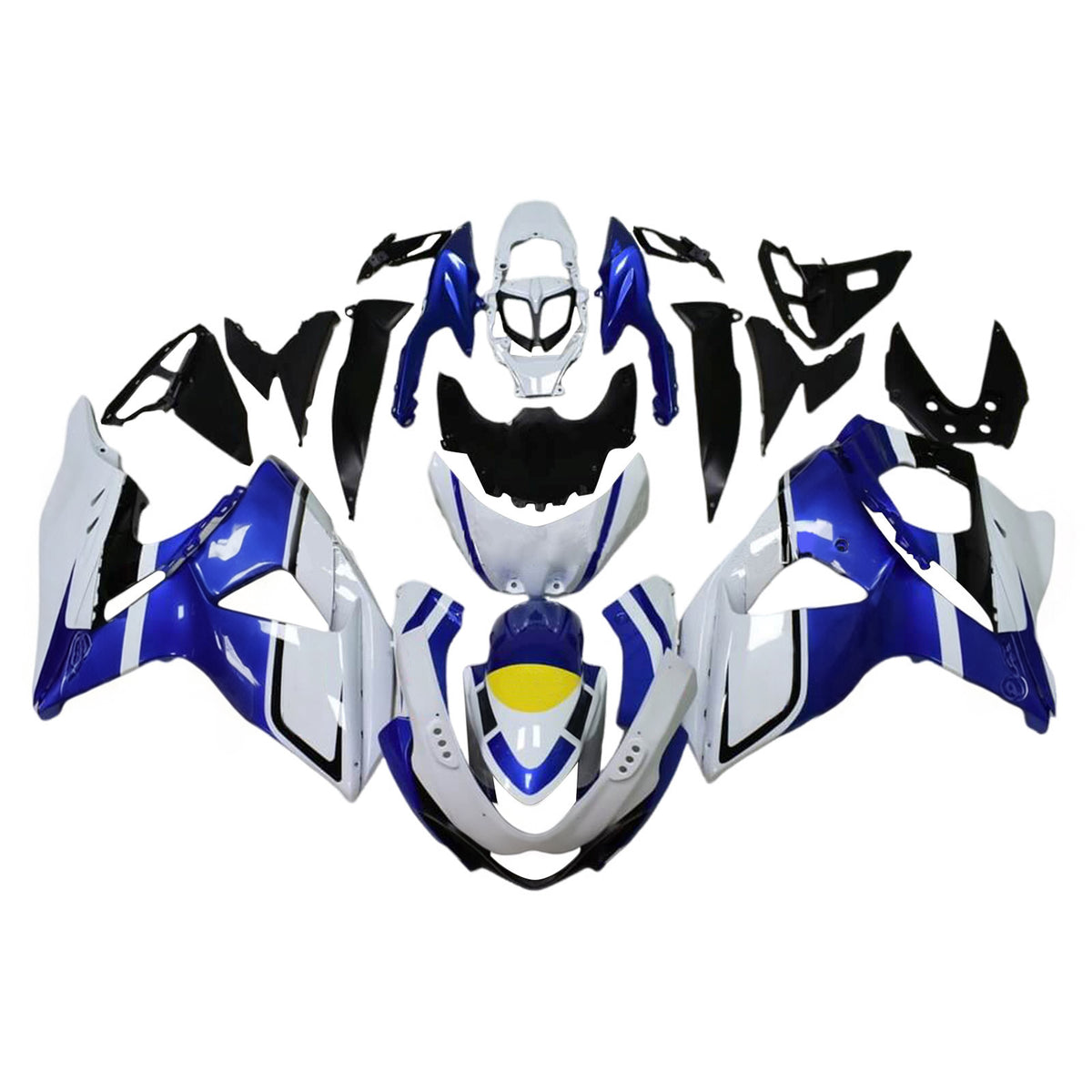 Amotopart 2009-2016 Suzuki GSX-R1000 K9 Gray Black Blue White Fairing Kit