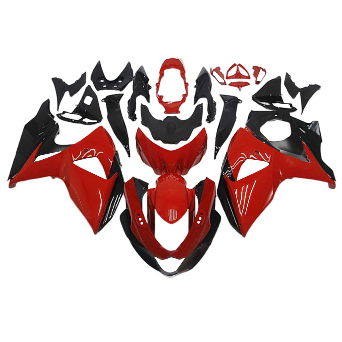 Amotopart 2009-2016 Suzuki GSX-R1000 K9 Black White Red Fairing Kit