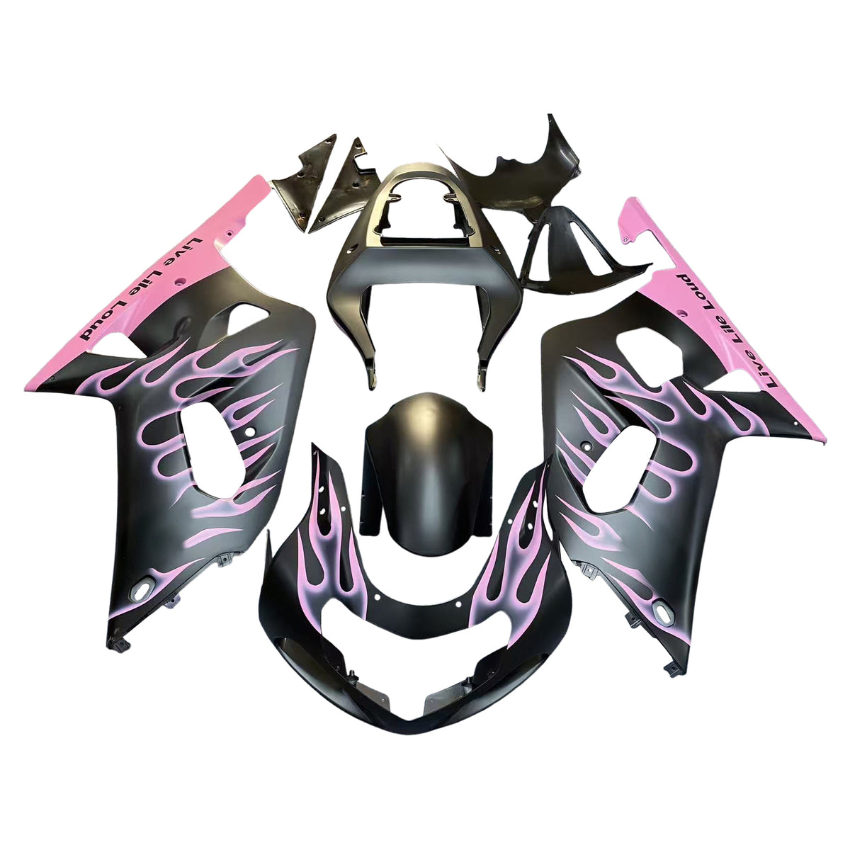 Amotopart 2001–2003 2000–2003 Suzuki GSX-R600 GSX-R750 K1 Weiß Rosa Schwarz Verkleidungsset