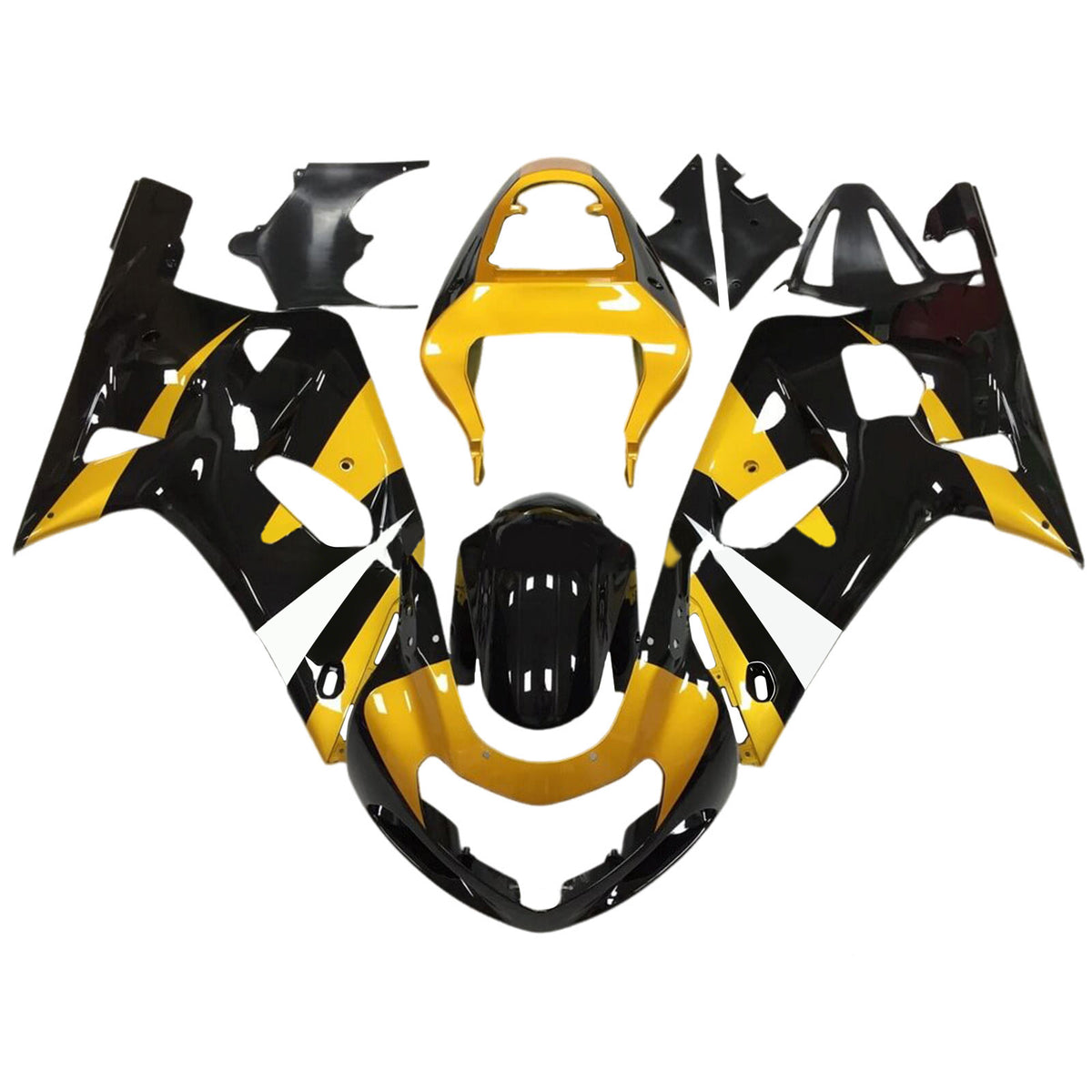 Amotopart 2001-2003 2000-2003 Suzuki GSX-R600 GSX-R750 K1 Sort Hvidguld Gul Fairing Kit