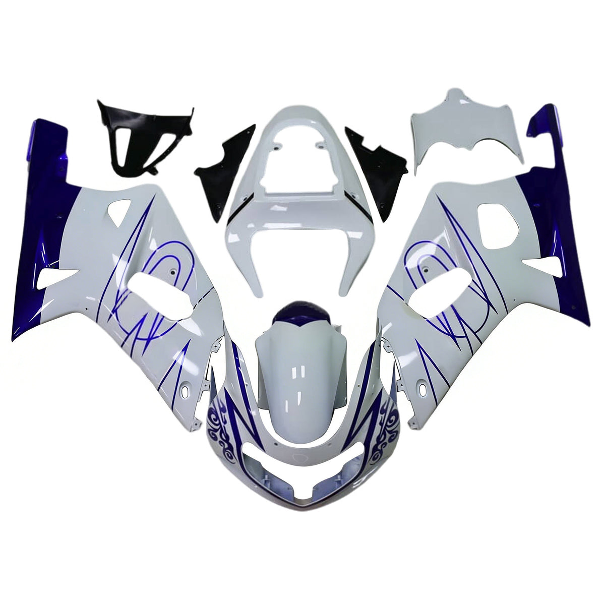 Amotopart 2001-2003 2000-2003 Suzuki GSX-R600 GSX-R750 K1 Gray Black Blue White Fairing Kit