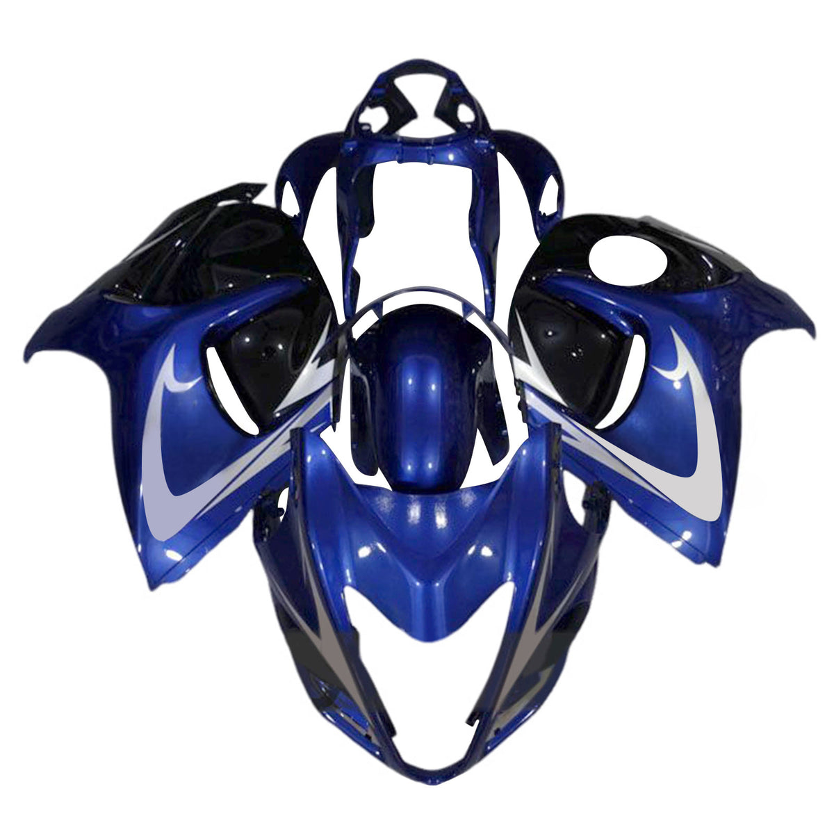 Amotopart 2008–2020 Suzuki Hayabusa GSX1300R Weiß Schwarz Blau Verkleidungsset