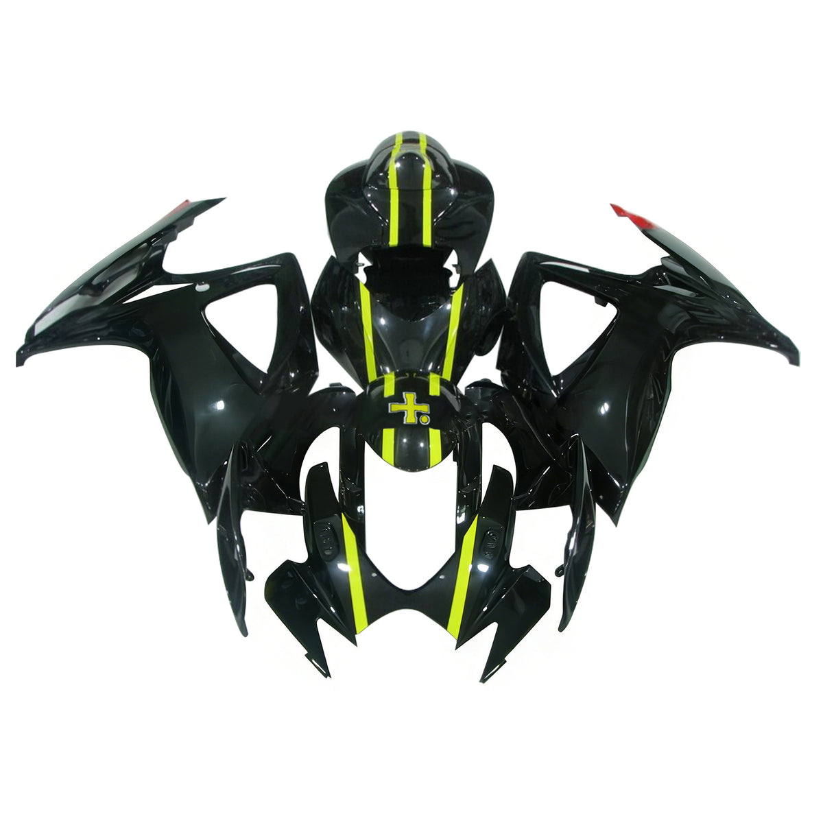 Amotopart 2006-2007 Suzuki GSX-R600 750 K6 White Black Fairing Kit