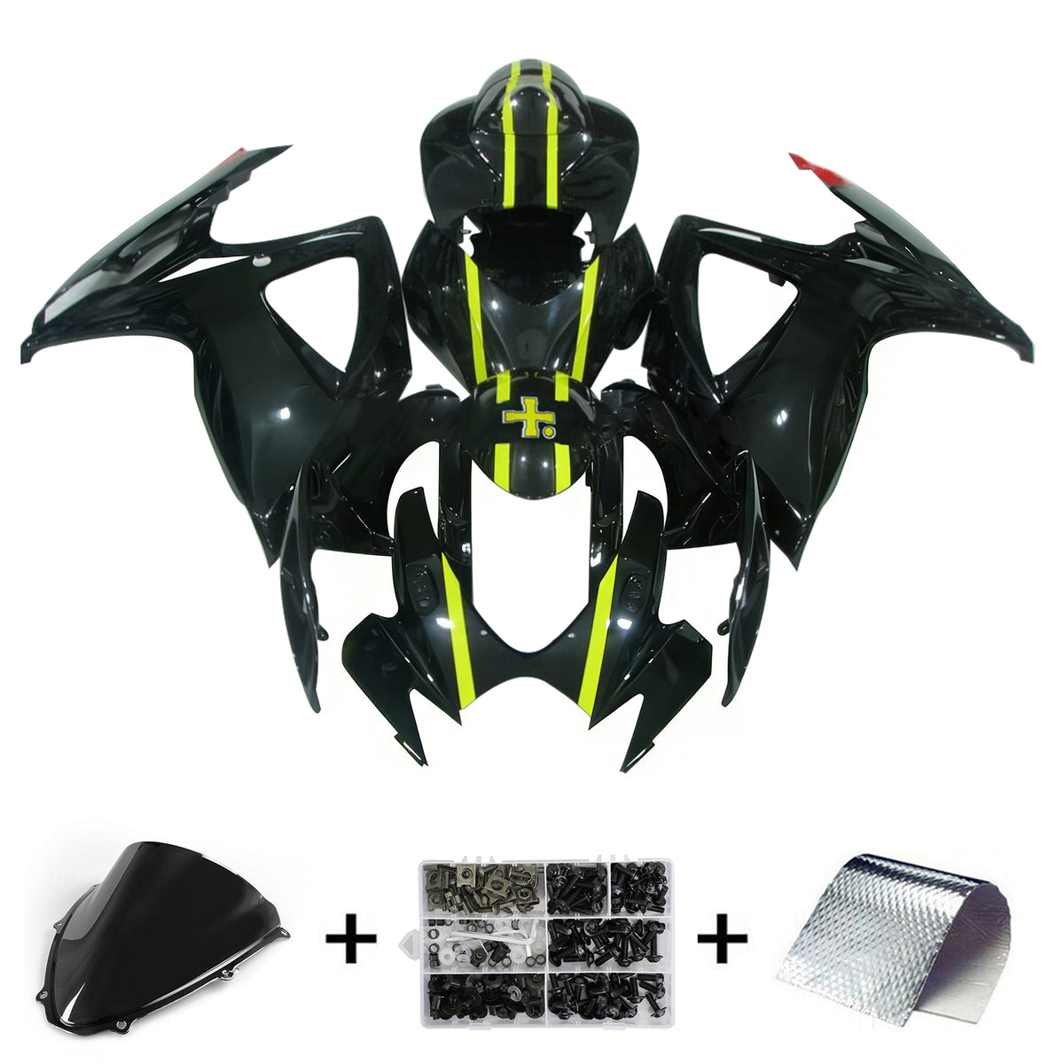 Amotopart 2006-2007 Kit carena Suzuki GSX-R600 750 K6 bianco nero