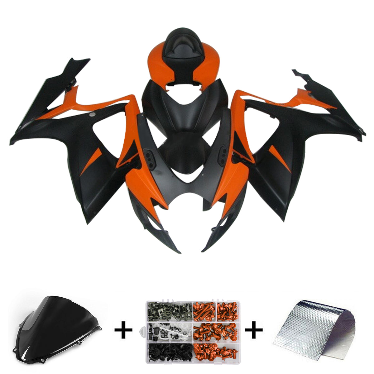 Amotopart 2006-2007 Suzuki GSX-R600 750 K6 Orange Gray White Black Fairing Kit