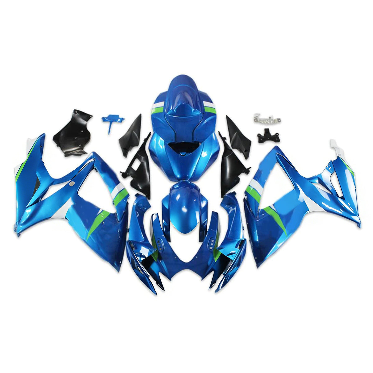 Amotopart 2006-2007 Suzuki GSX-R600 750 K6 White Blue Black Fairing Kit