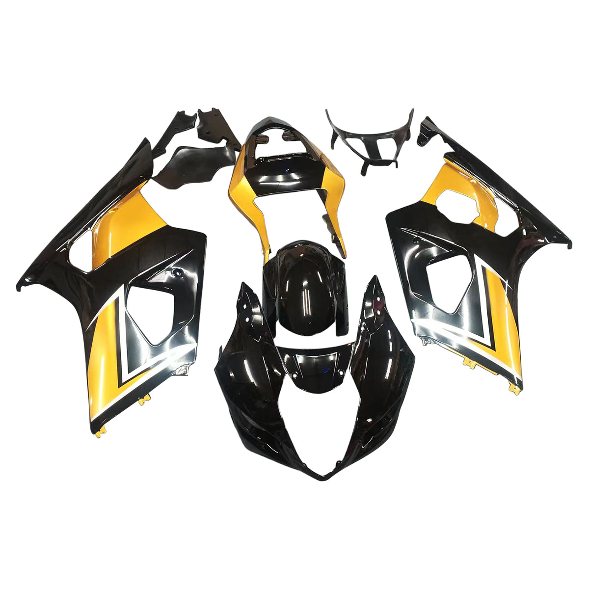 Amotopart 2003-2004 Suzuki GSX-R1000 K3 Black Yellow White Fairing Kit