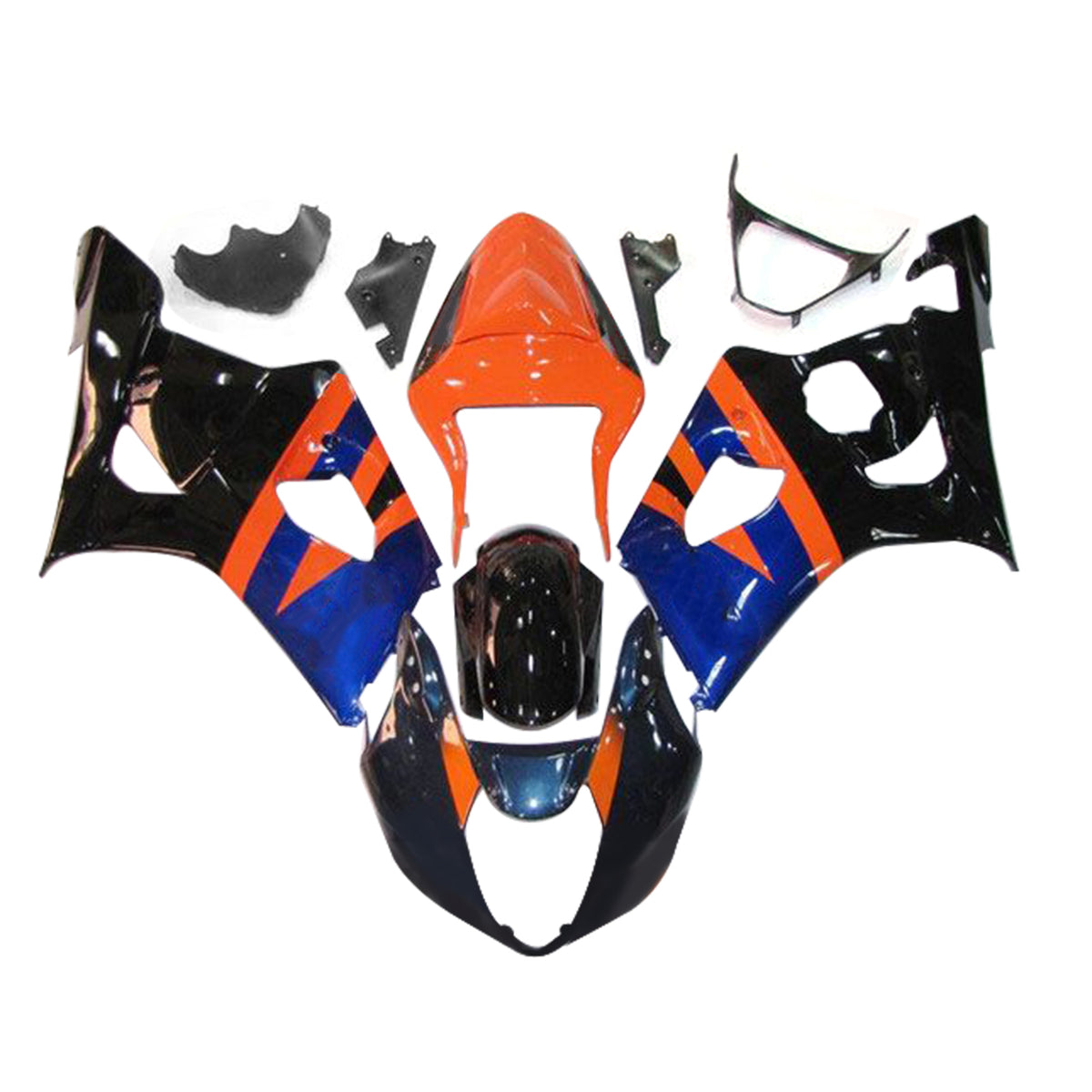 Amotopart 2003-2004 Suzuki GSX-R1000 K3 Black White Blue Orange Fairing Kit