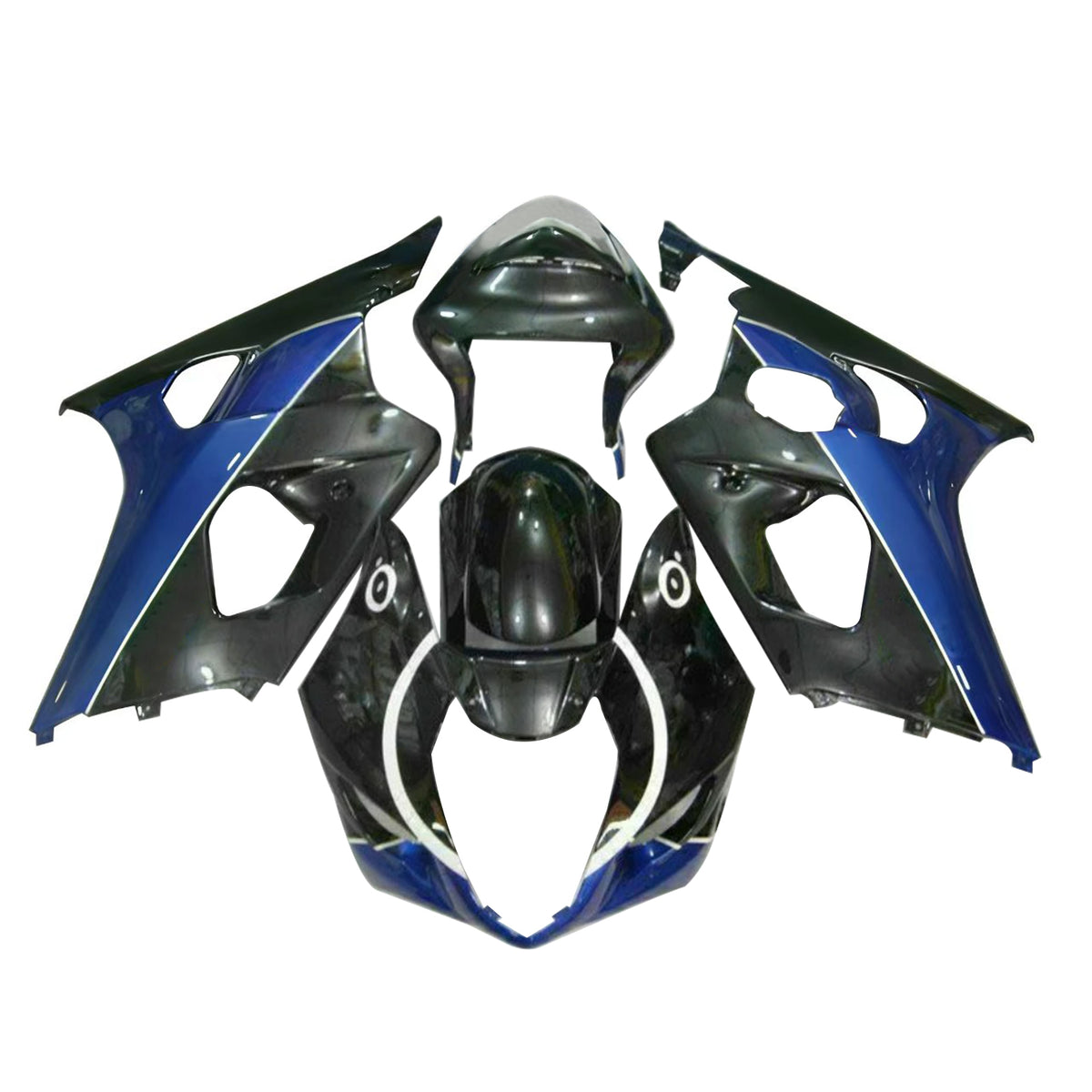 Amotopart 2003-2004 Suzuki GSX-R1000 K3 Svart Vit Blå Fairing Kit