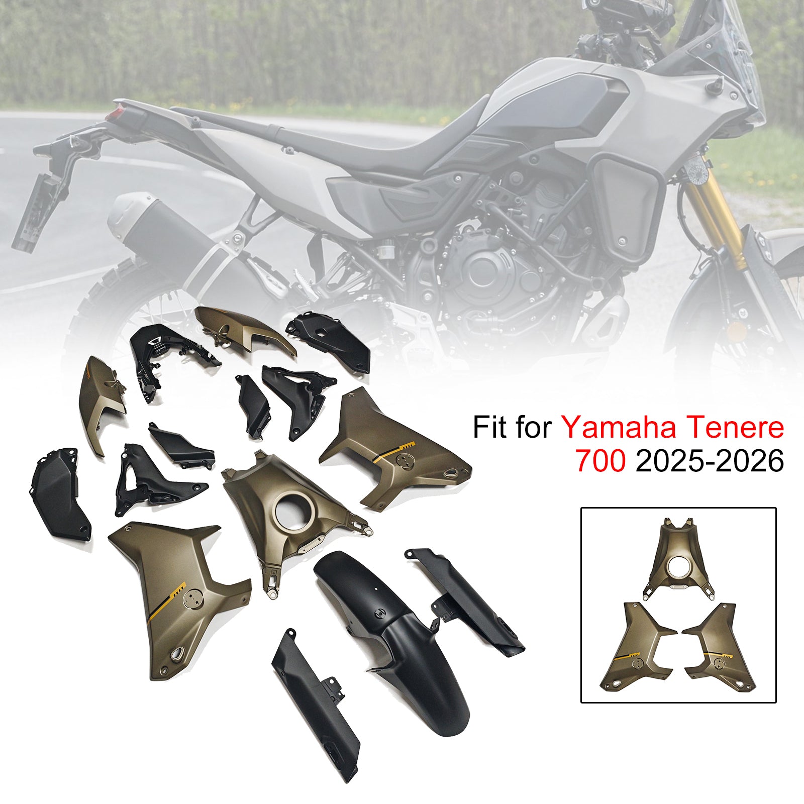 Amotopart 2025-2026 Yamaha Tenere 700 T700S Fairing Kit Collection