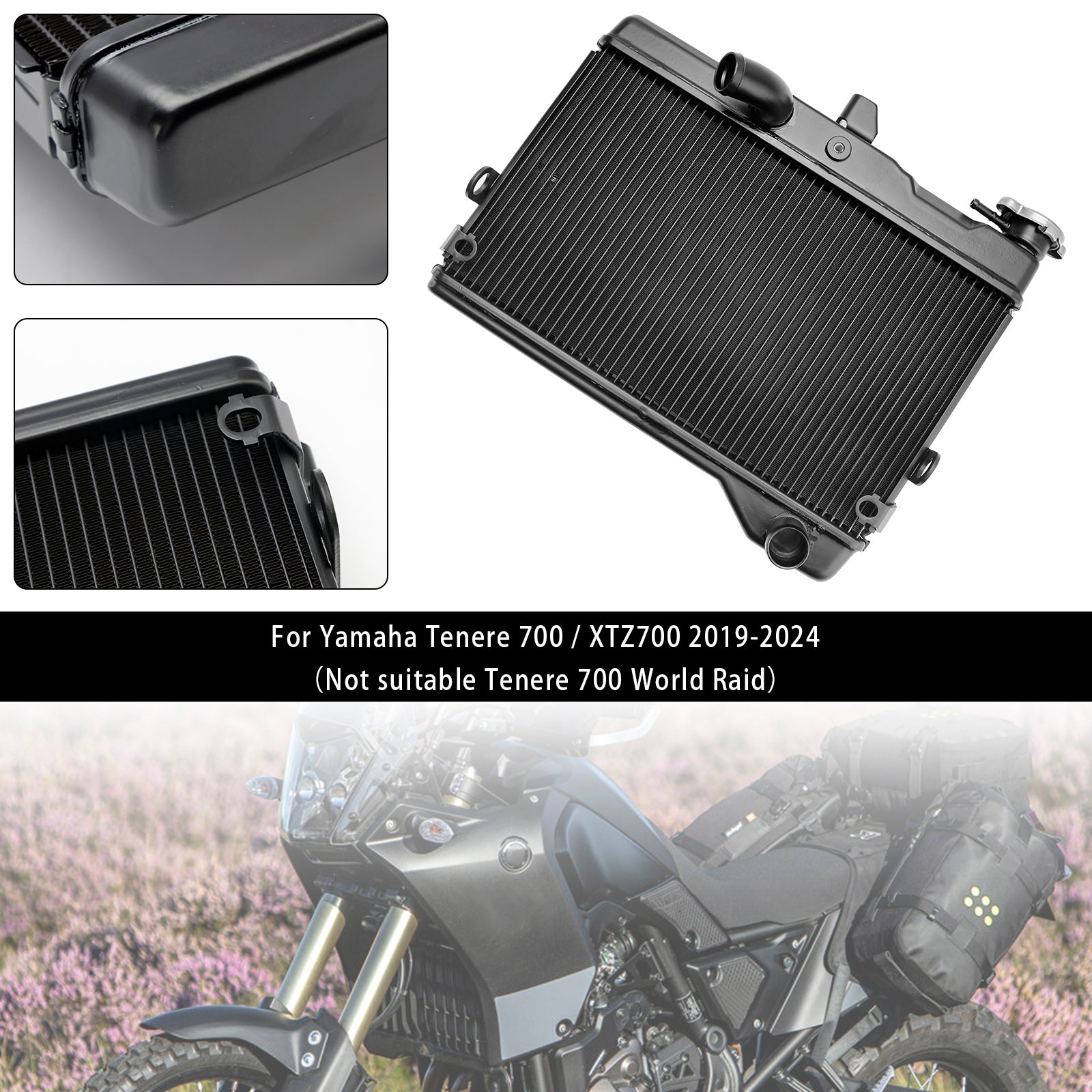 19-24 Yamaha Tenere 700 XTZ700 Chłodnica chłodnicy chłodnicy