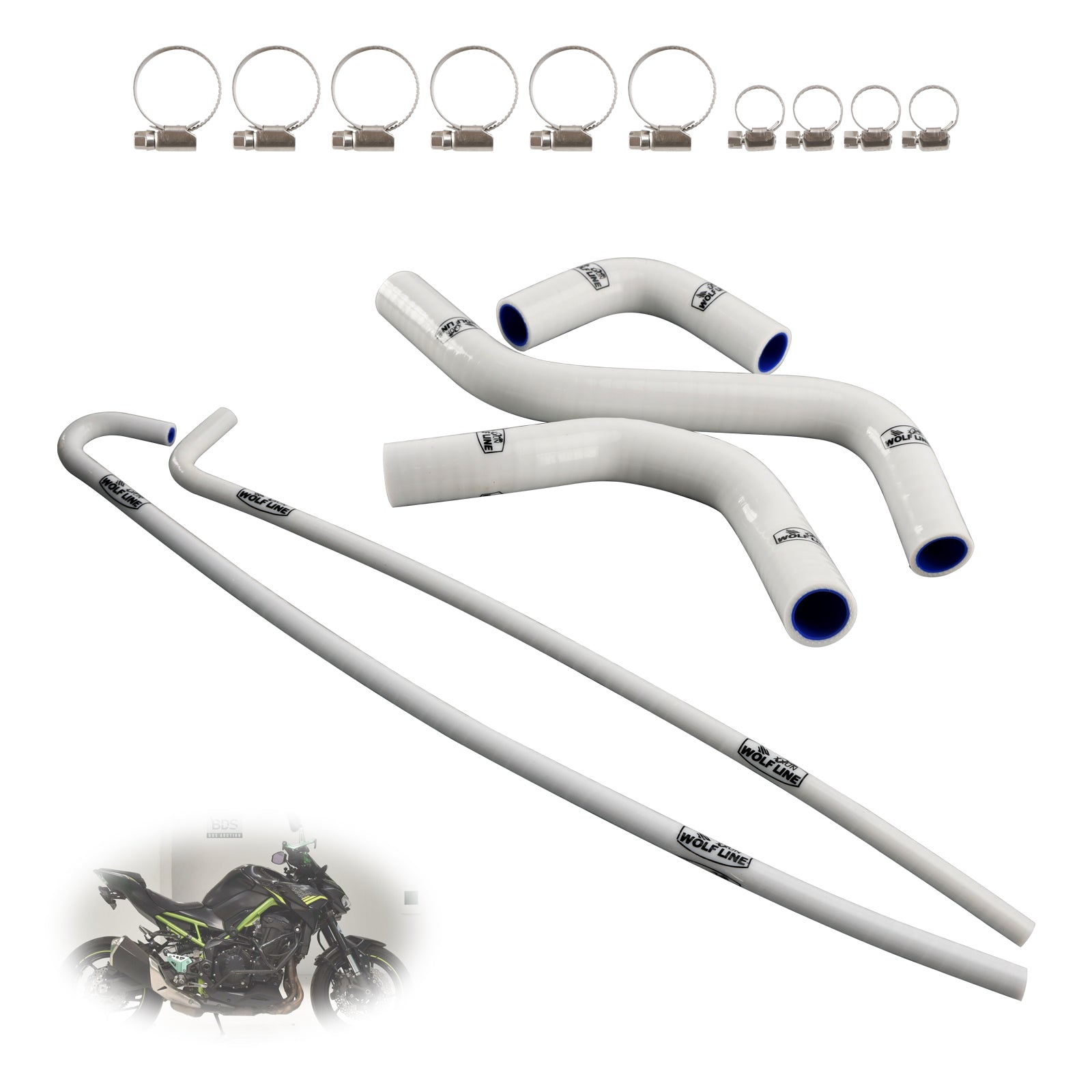 17-24 Kawasaki Z900 & 17-25 Z900RS Silicone Radiator coolant Hose kit