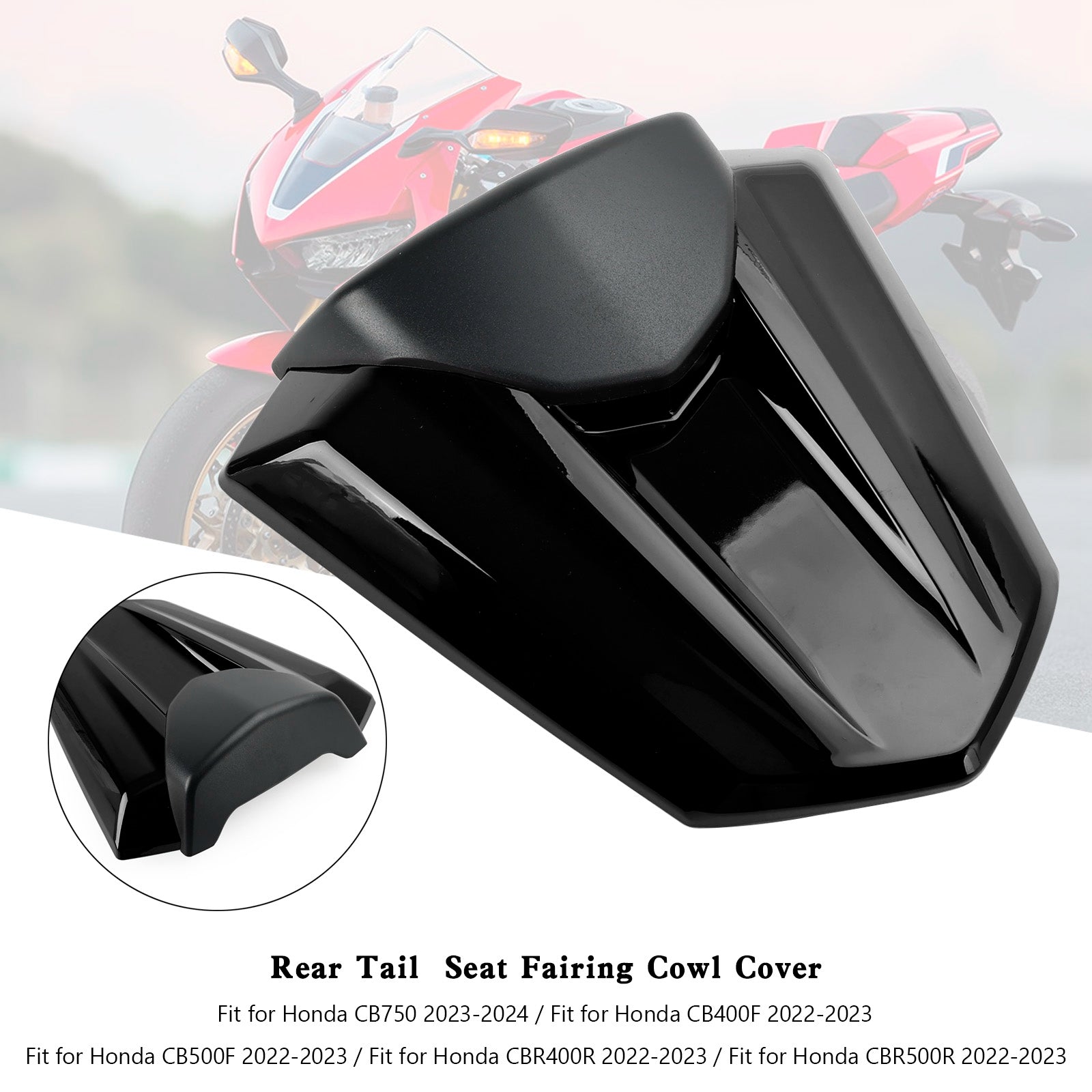 Cubierta de carenado de asiento trasero para Honda CB750 CB400F CB500F CBR400R CBR500R 22-23