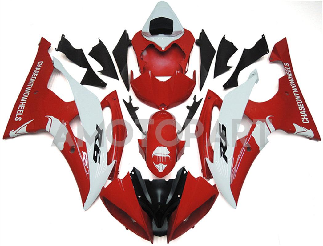 Amotopart Yamaha YZF 600 R6 2008-2016 Red&White Style1 Fairing Kit