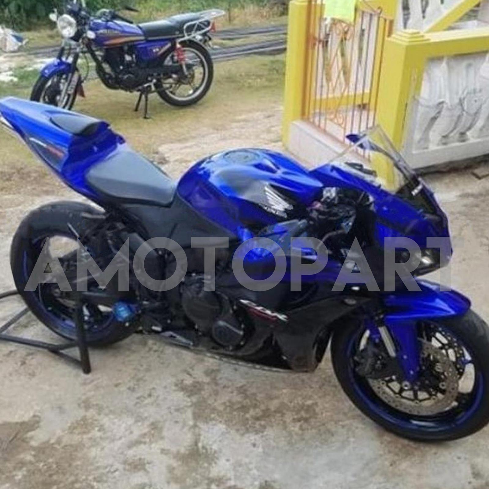 Amotopart 2007-2008 Honda CBR600RR Black Blue Fairing Kit