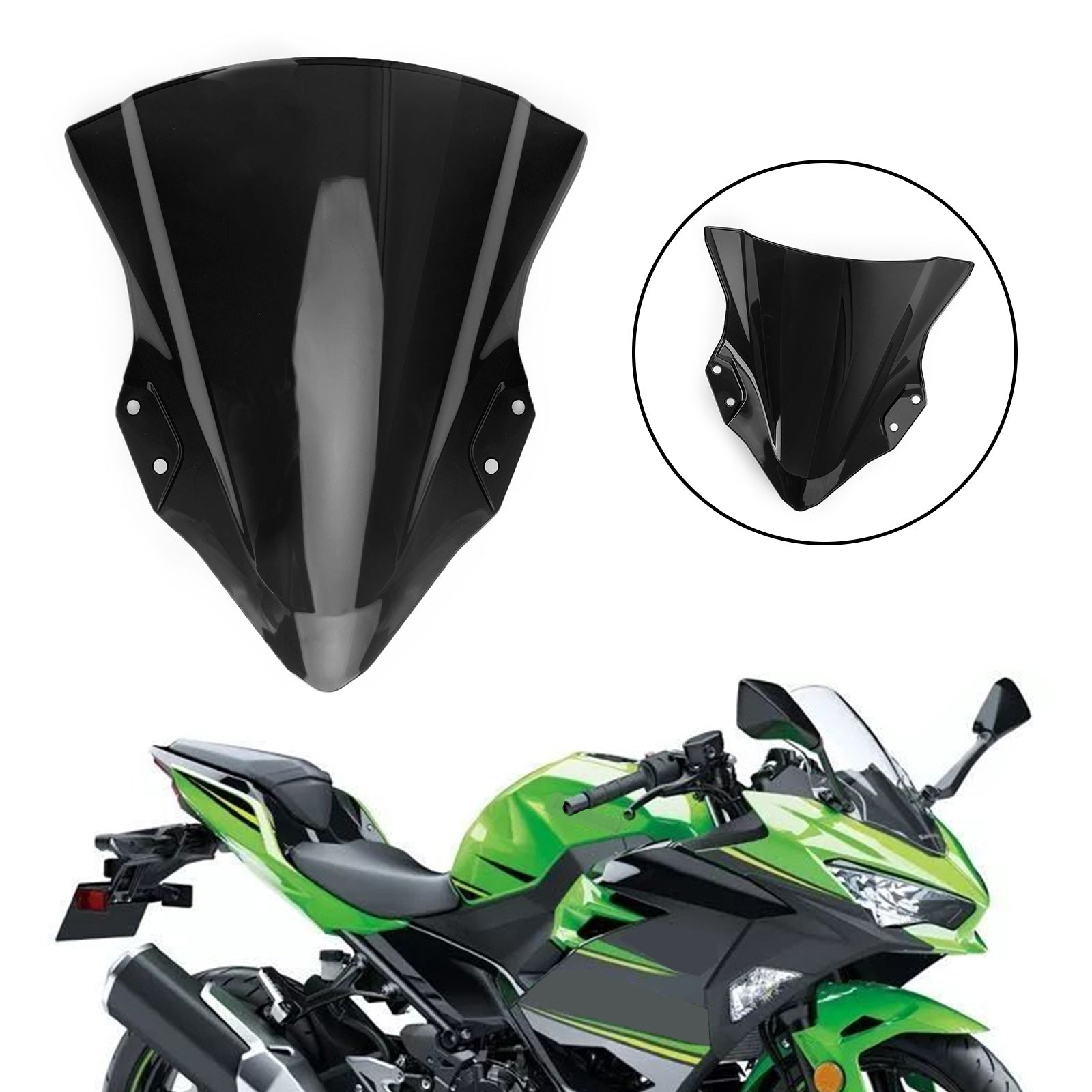 18-24 Kawasaki Ninja 250/400 ABS Plastic Motorcycle Windshield Windscreen