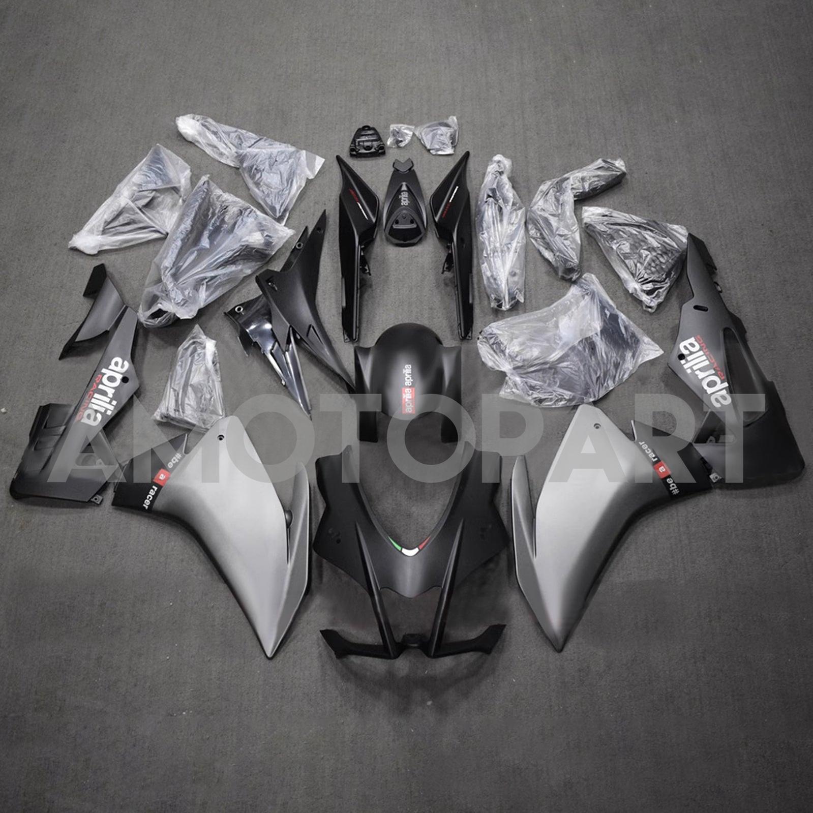 Amotopart 2016-2020 Aprilia RSV4 1000 Grey Black Fairing Kit