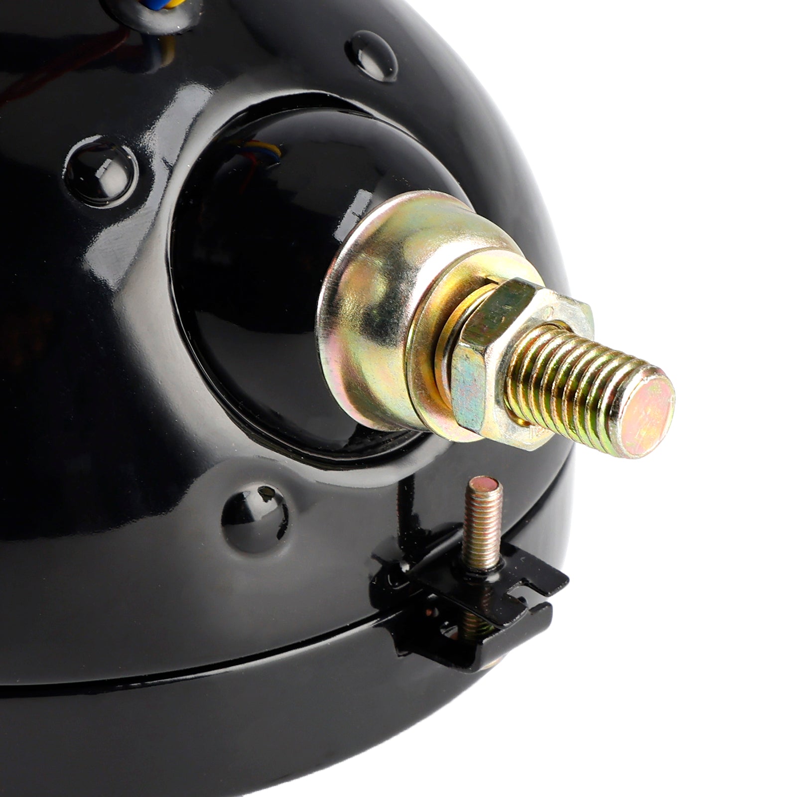 Motorcycle 5.75" Headlight Lamp Spotlight Universal 9-Bulbs Black #83